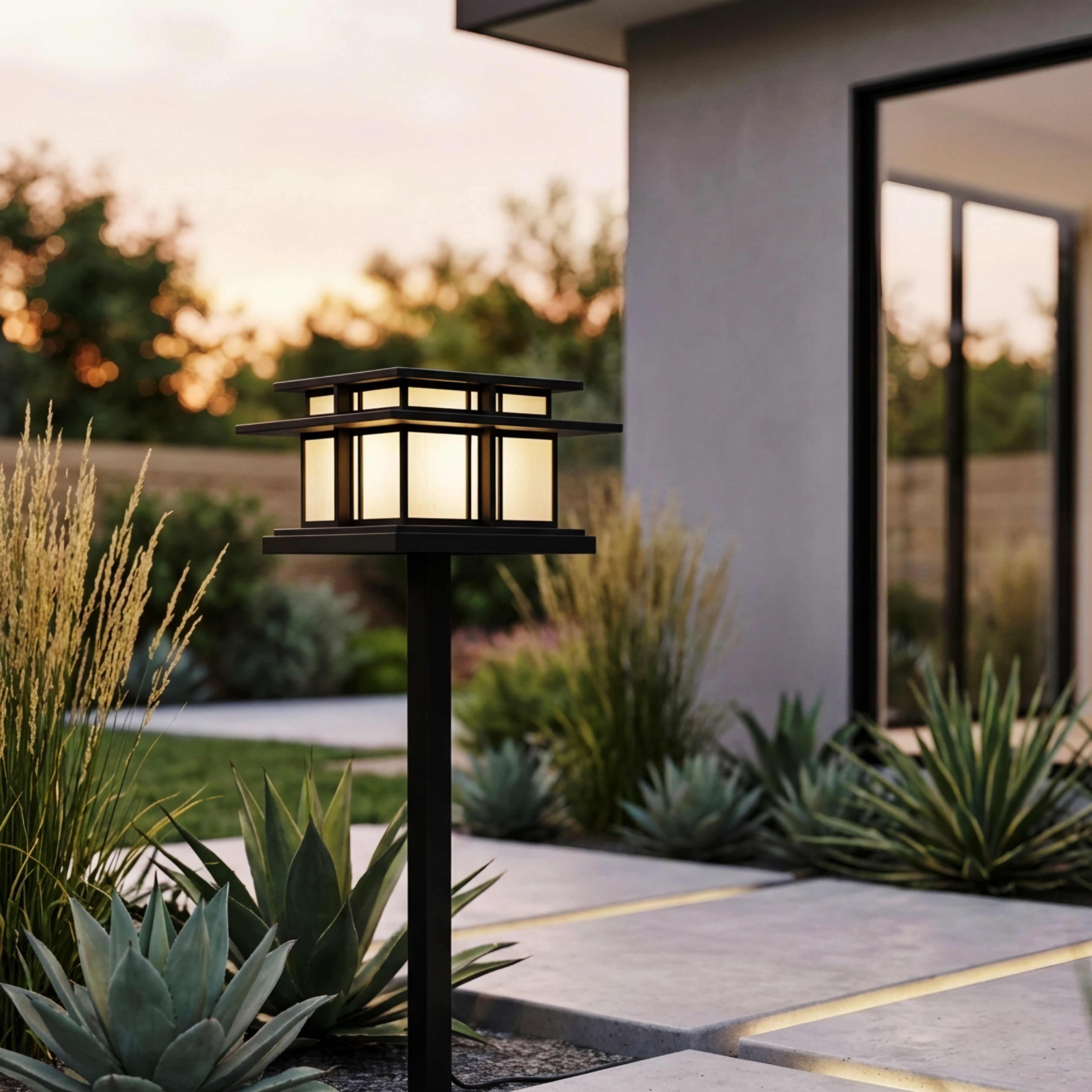 Kaelion Outdoor Bollard Light – Modern LED Post Cap Lantern Waterproof Gate Column Landscape Lighting