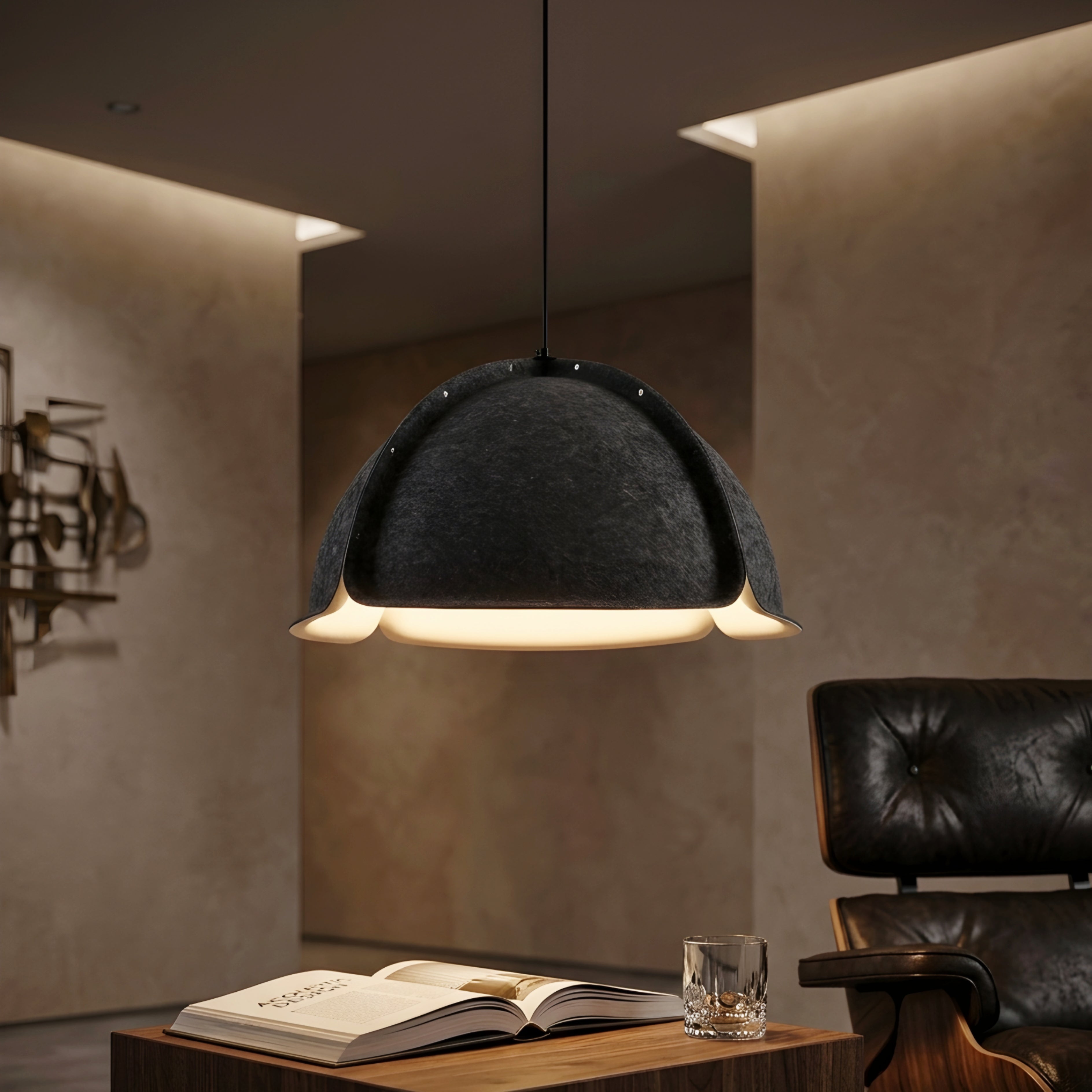 Velora Dome Pendant Light – Modern Minimalist Fabric Shade Kitchen Island Dining Hanging Lighting