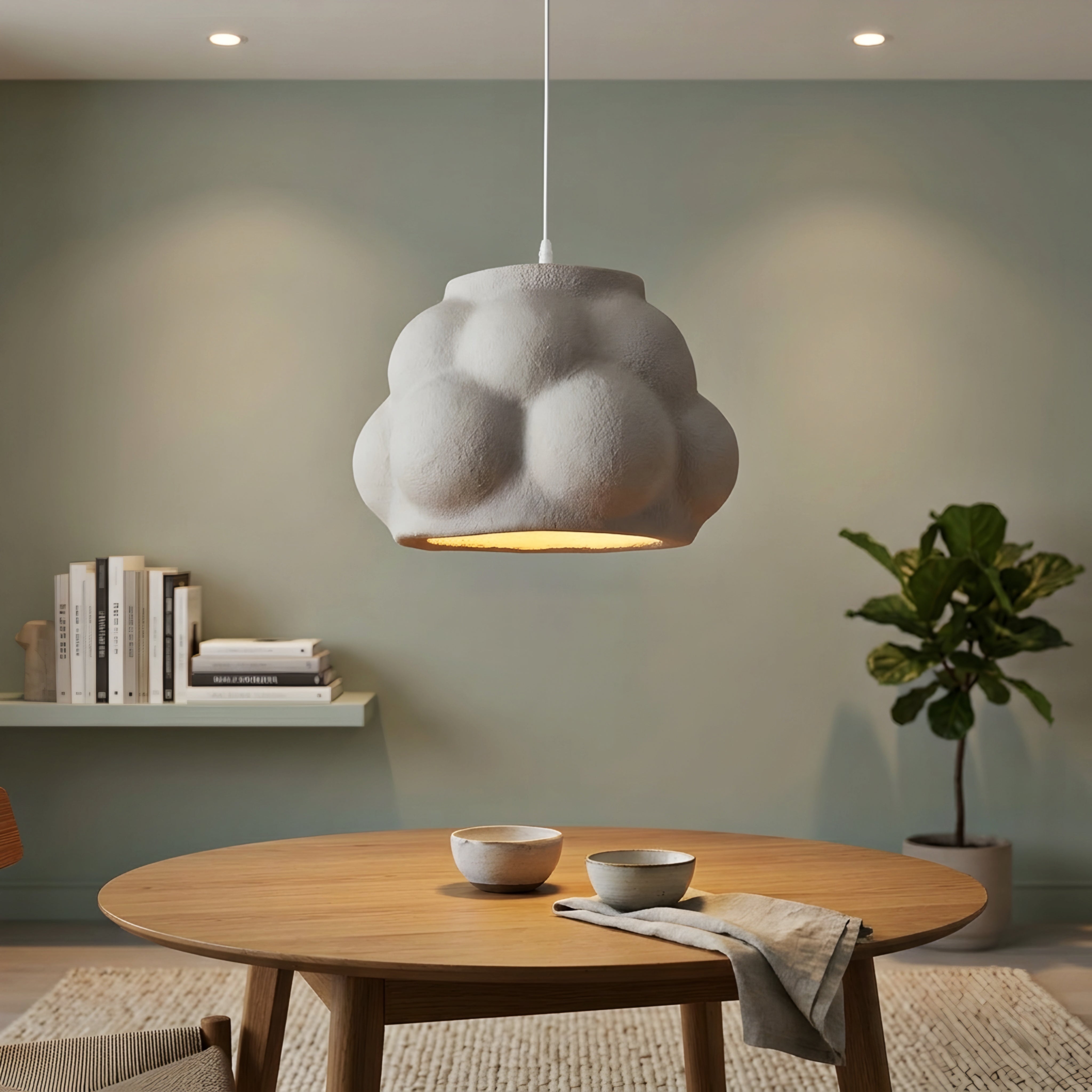 Aureli Cloud Pendant Light – Modern Organic Textured Ceiling Hanging Living Room Ambient Lighting