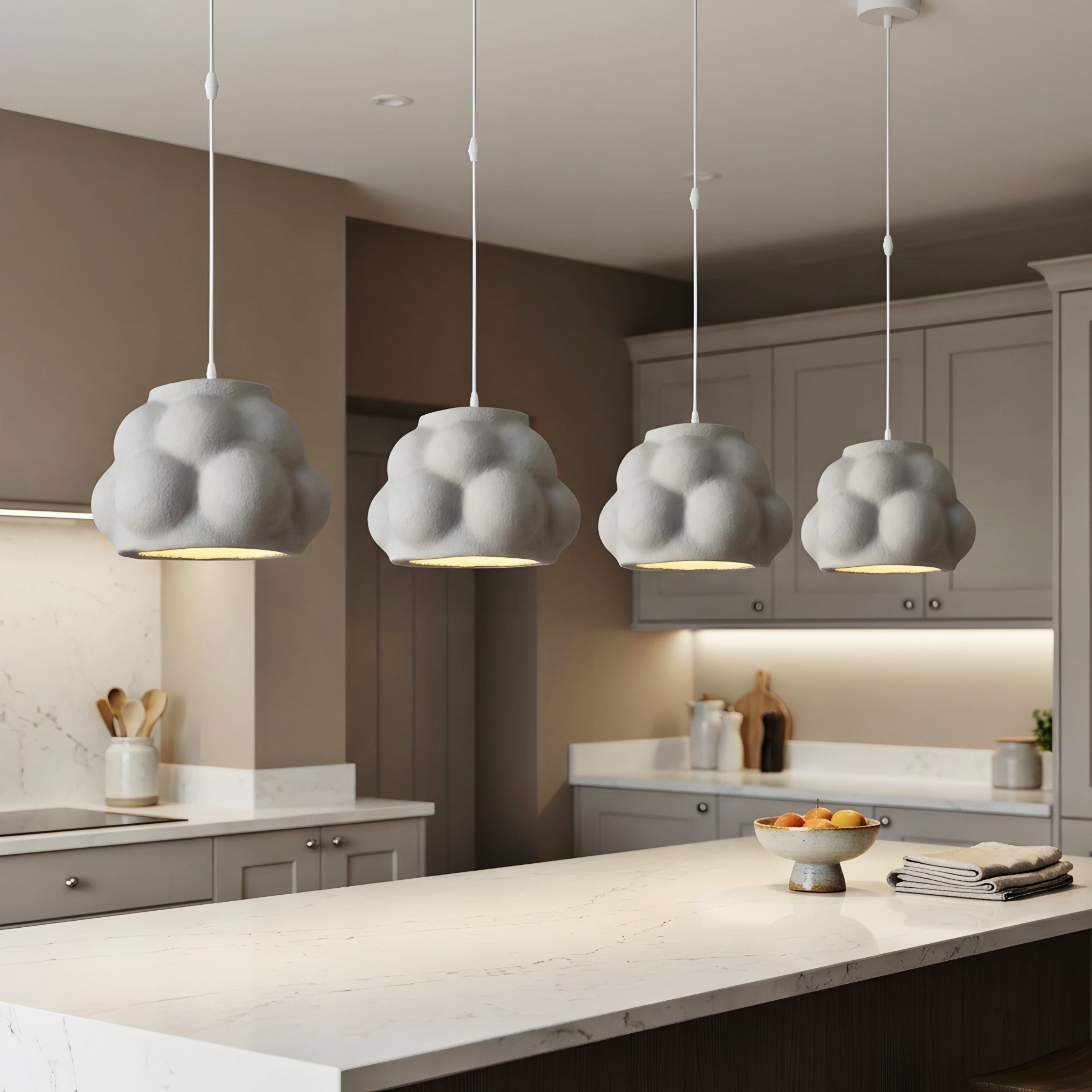 Aureli Cloud Pendant Light – Modern Organic Textured Ceiling Hanging Living Room Ambient Lighting