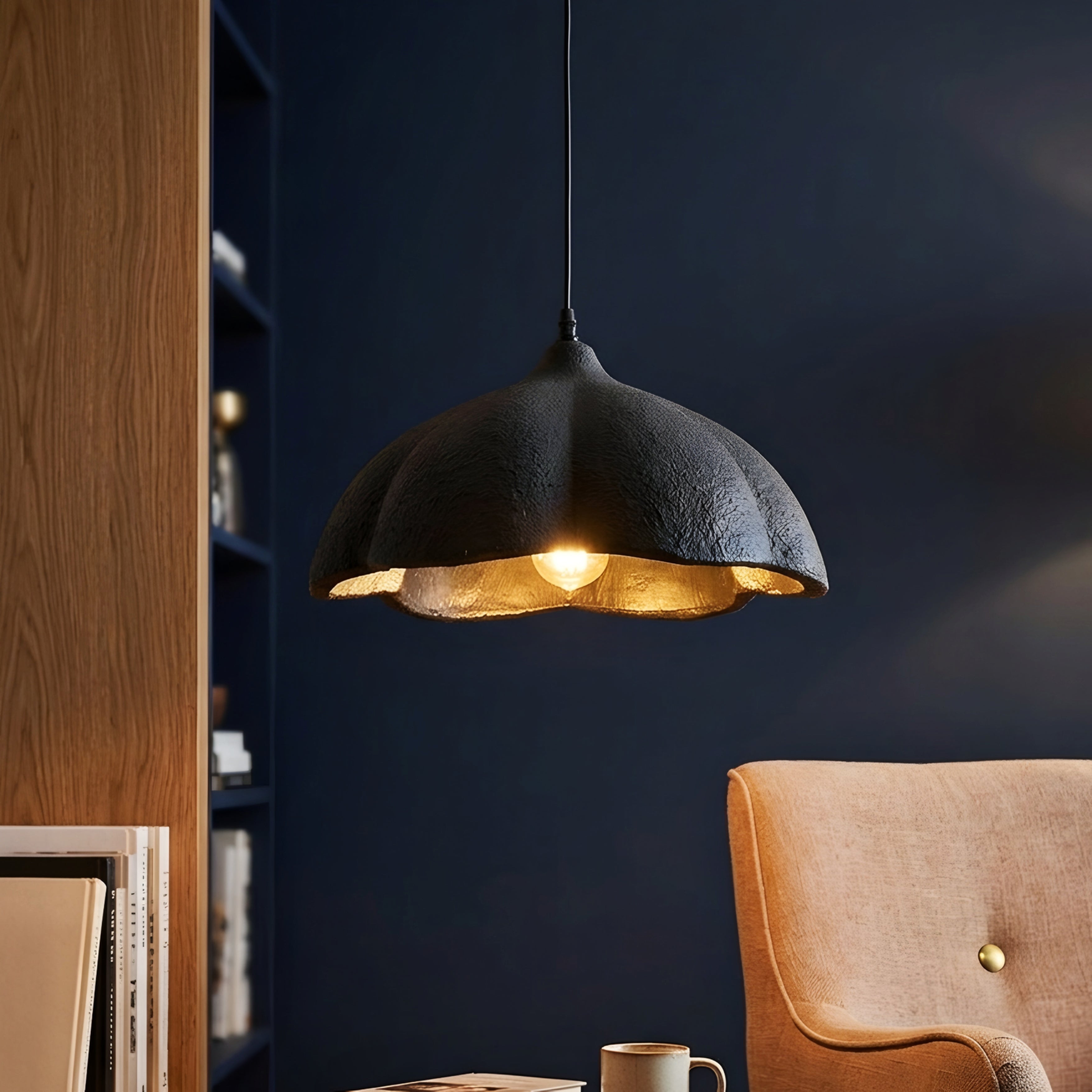 Noctra Industrial Pendant Light – Vintage Black Metal Kitchen Island Dining Hanging Ceiling Lighting