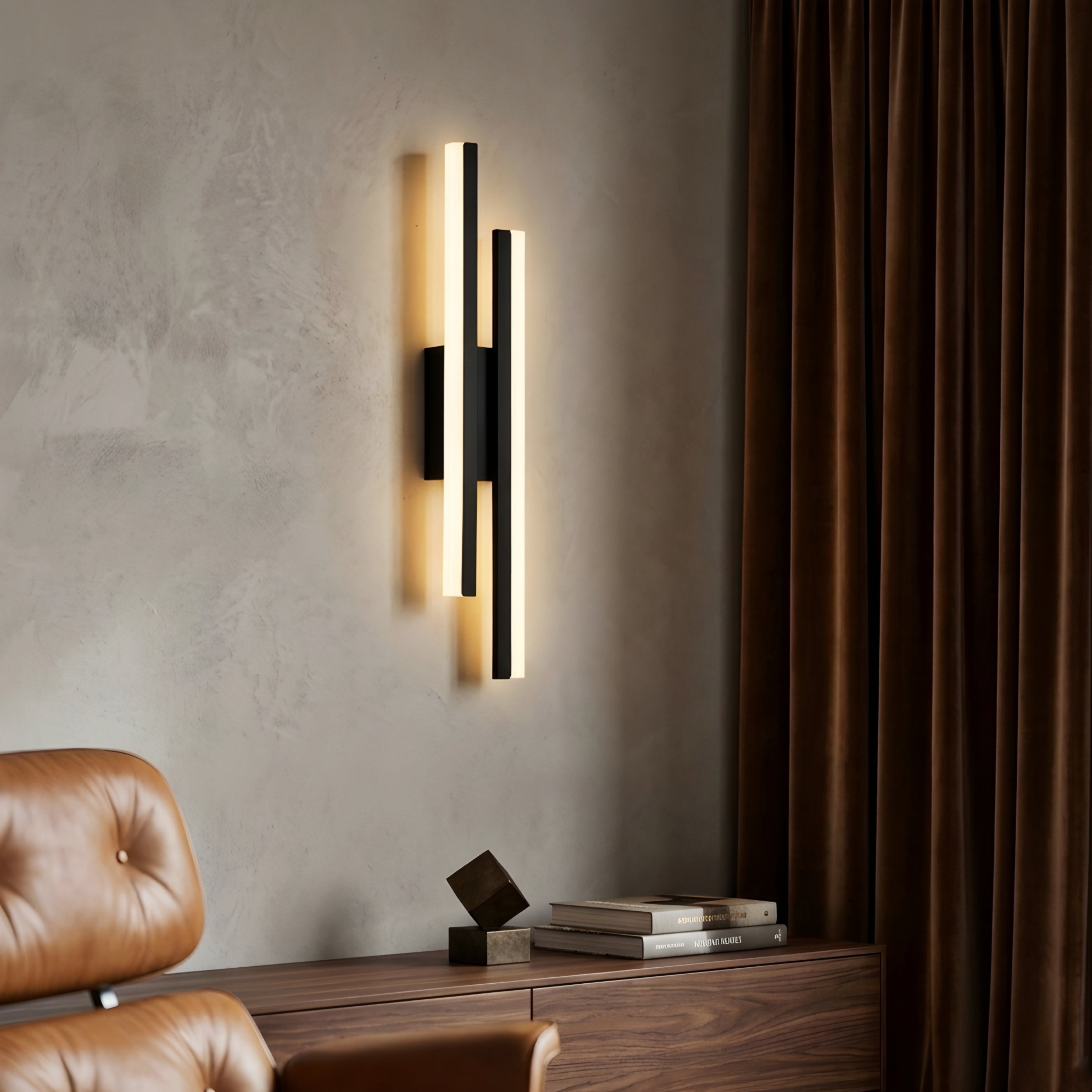 Orvane LED Wall Sconce – Modern Vertical Bar Vanity Bathroom Mirror Lighting Fixture