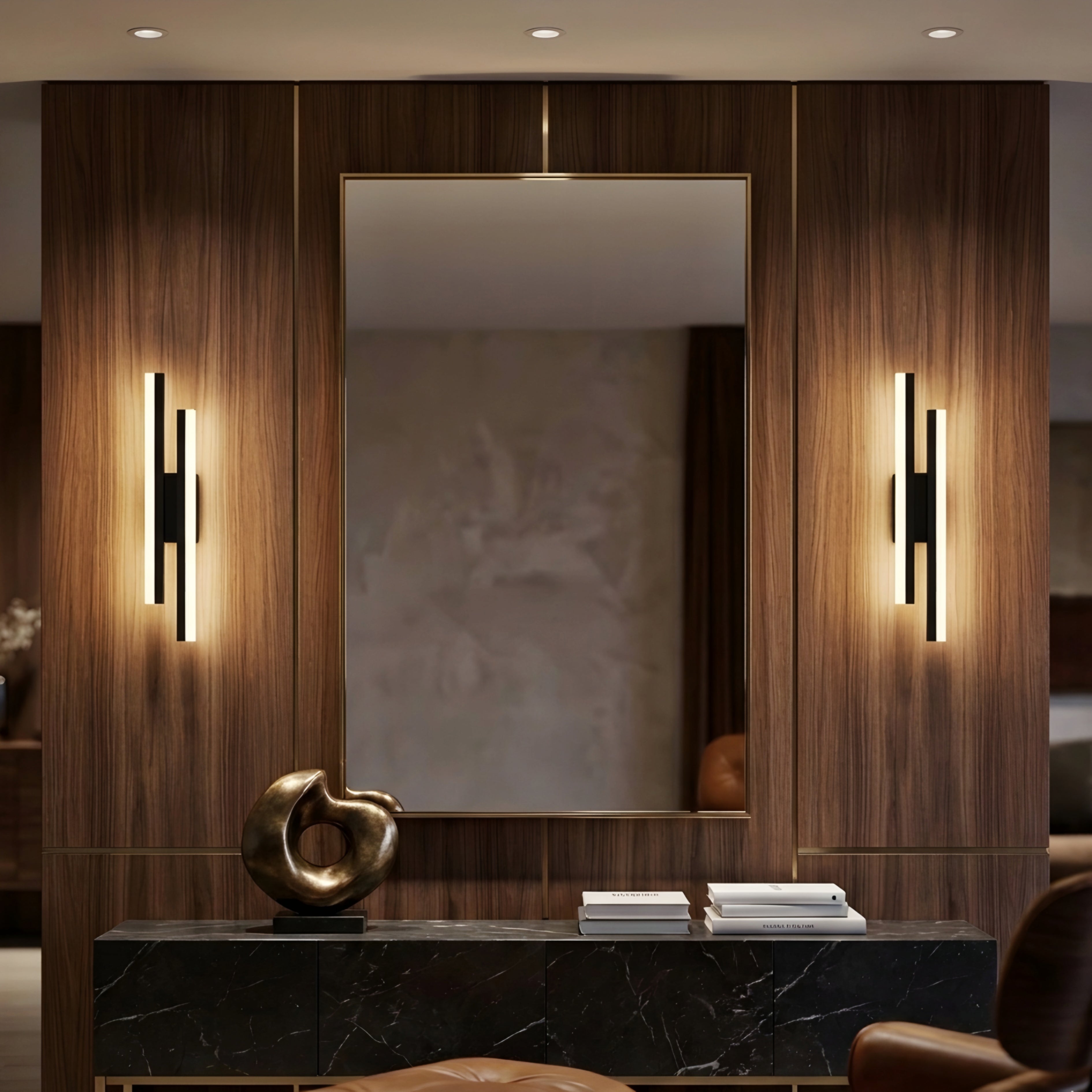 Orvane LED Wall Sconce – Modern Vertical Bar Vanity Bathroom Mirror Lighting Fixture
