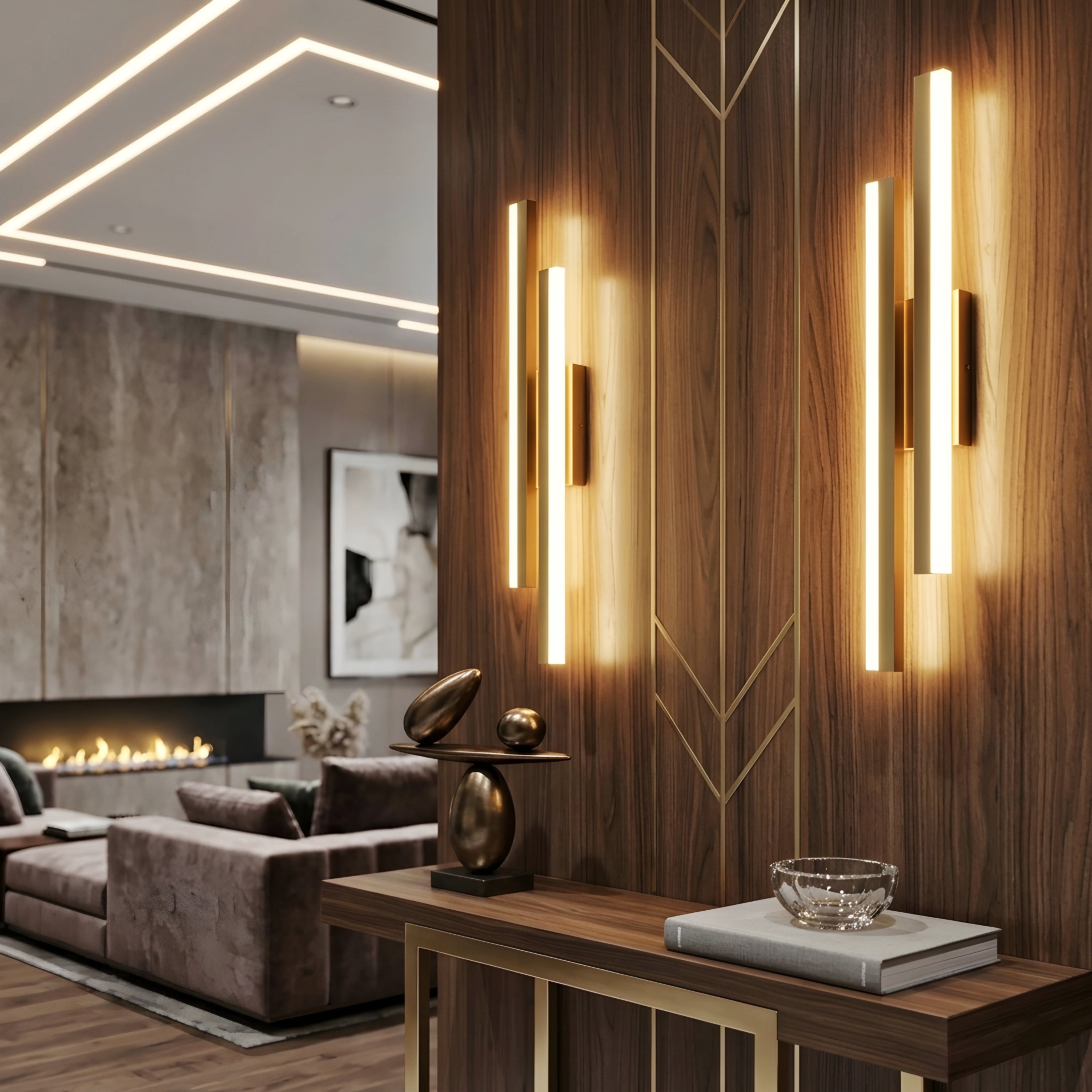 Orvane LED Wall Sconce – Modern Vertical Bar Vanity Bathroom Mirror Lighting Fixture