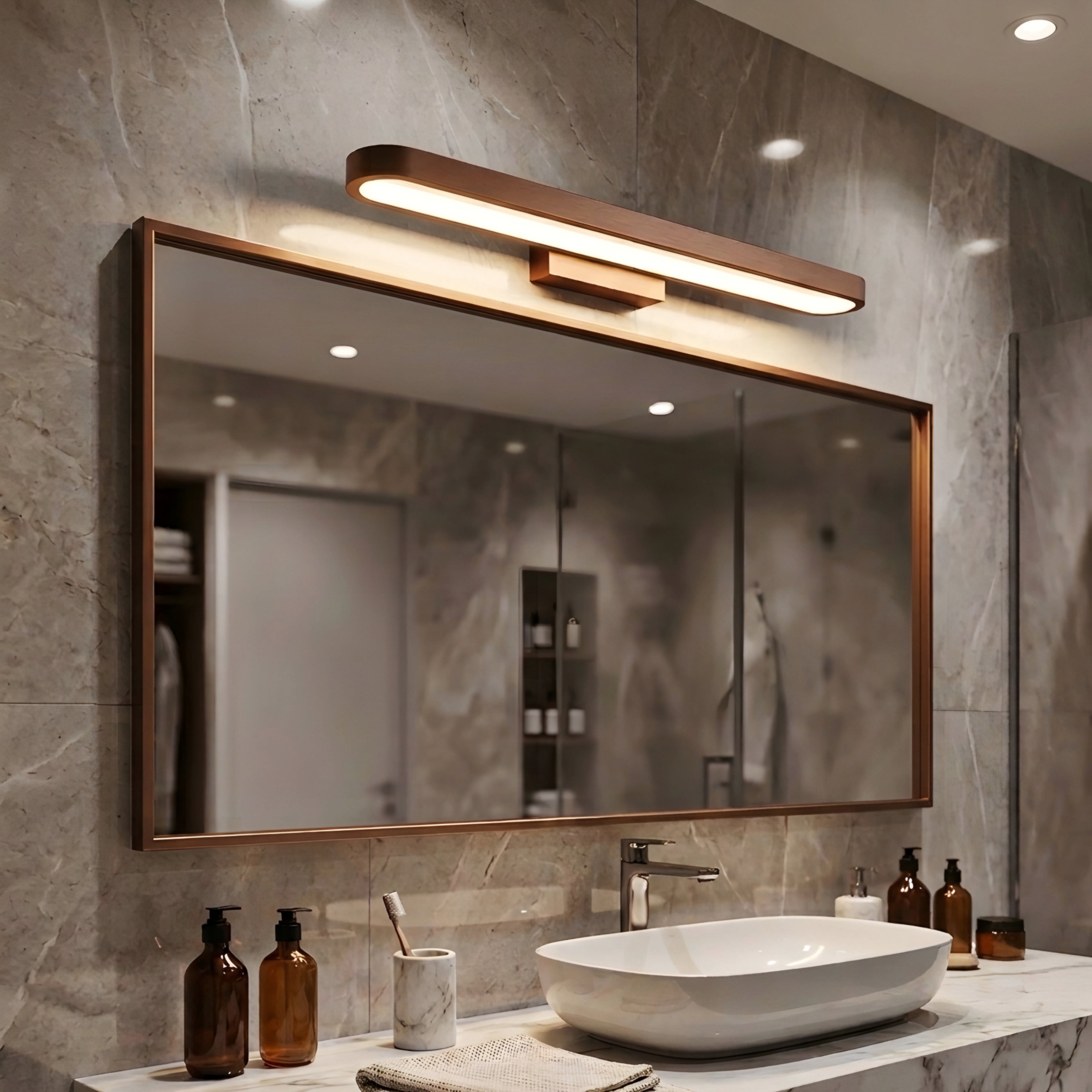 Liora LED Vanity Light Bar – Modern Minimalist Bathroom Mirror Linear Wall Lighting Fixture