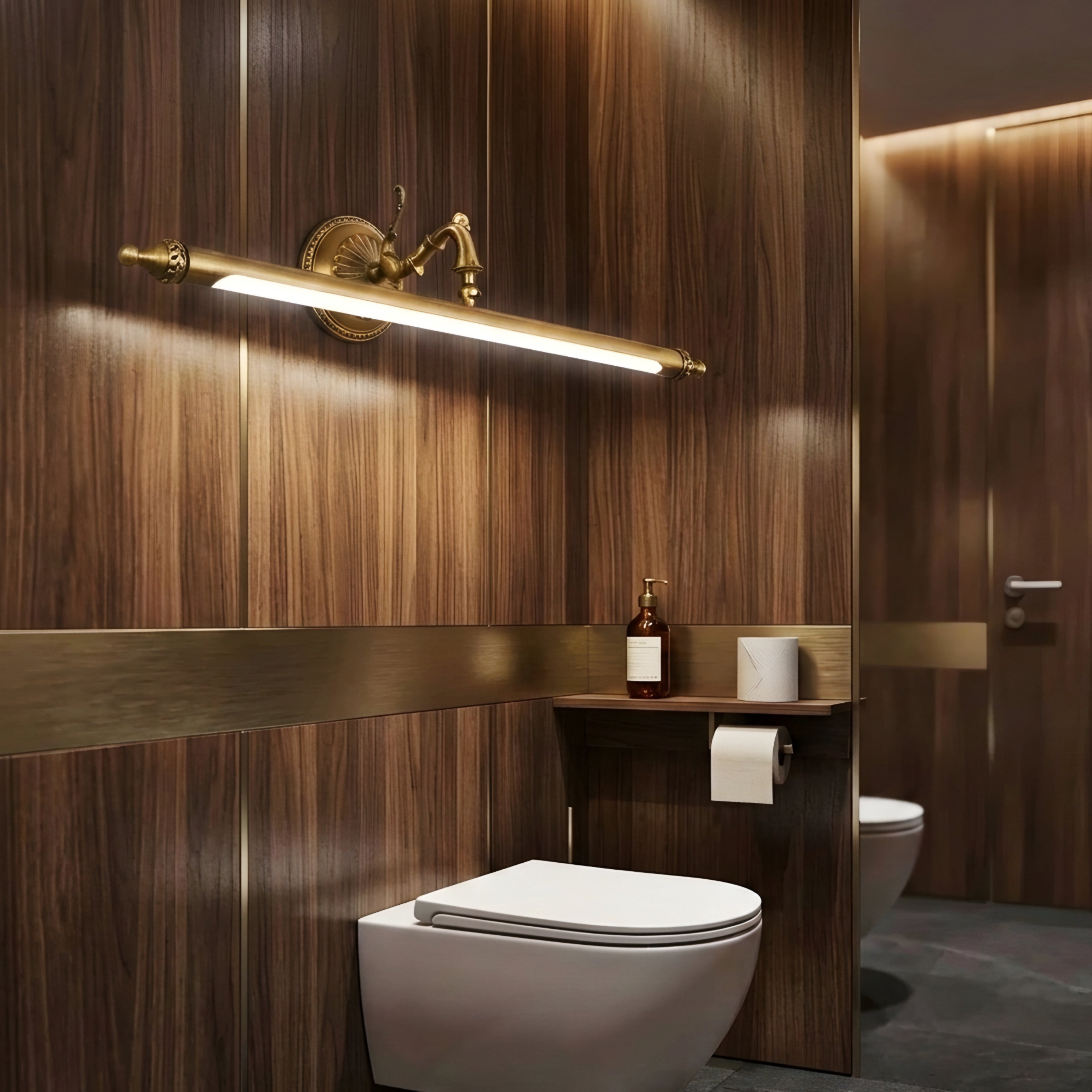 Orvessa Picture Light Sconce – LED Brass Bathroom Mirror Wall Mounted Vanity Bar Lighting Fixture