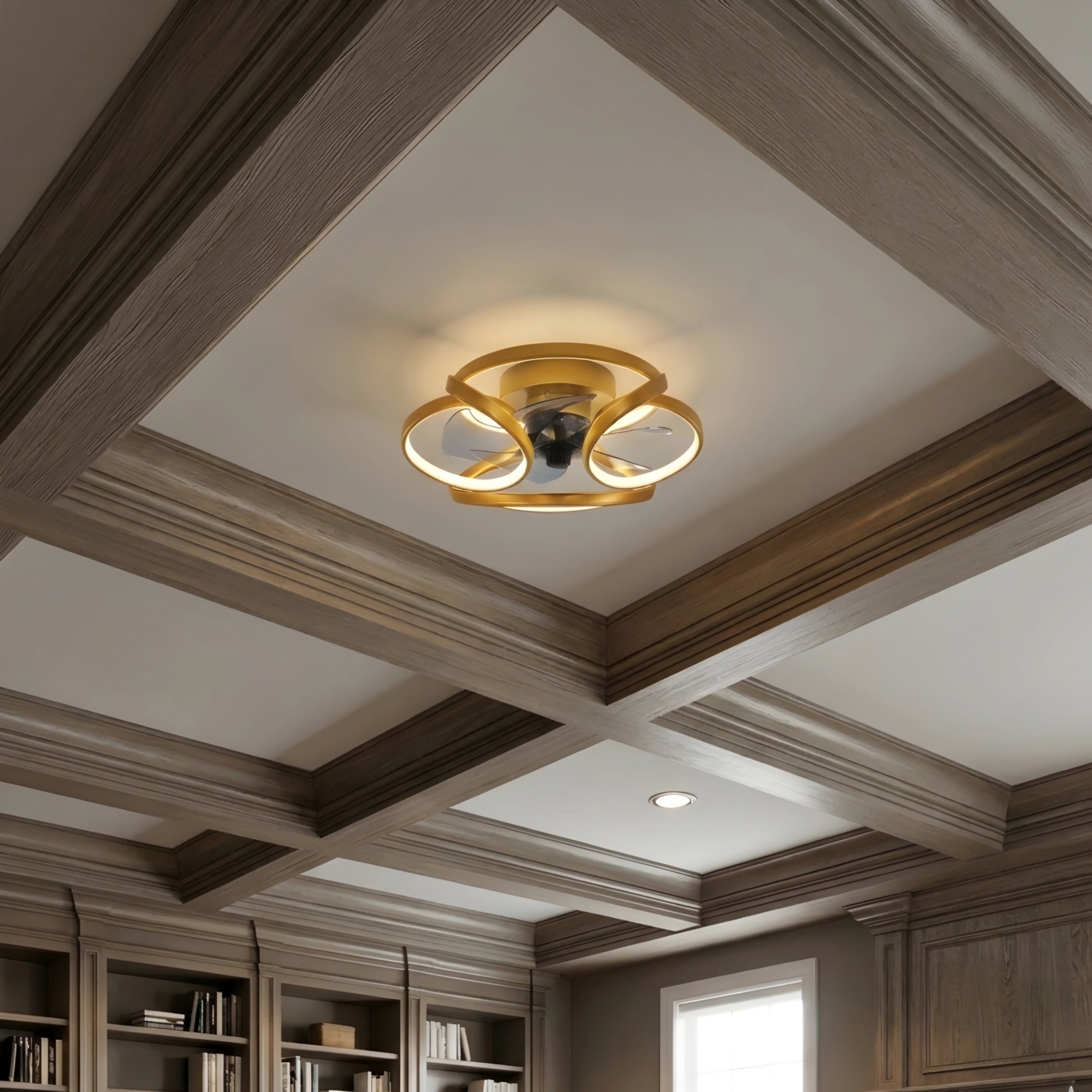 Orvexa Retractable Ceiling Fan Light – Modern LED Flush Mount Dimmable Remote Bedroom Living Room