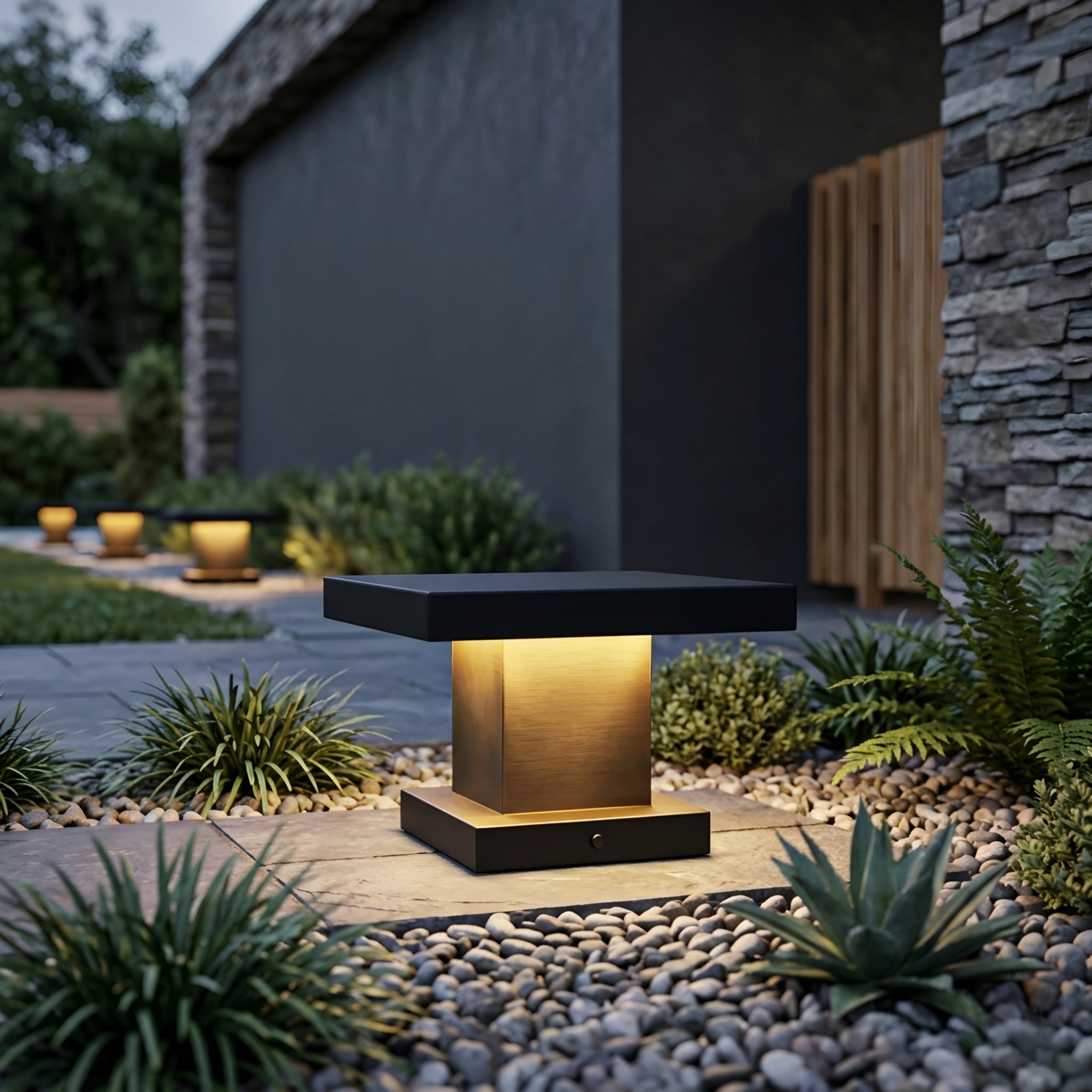 Solvane Solar Post Light – Outdoor LED Waterproof Modern Garden Fence Pillar Landscape Lighting