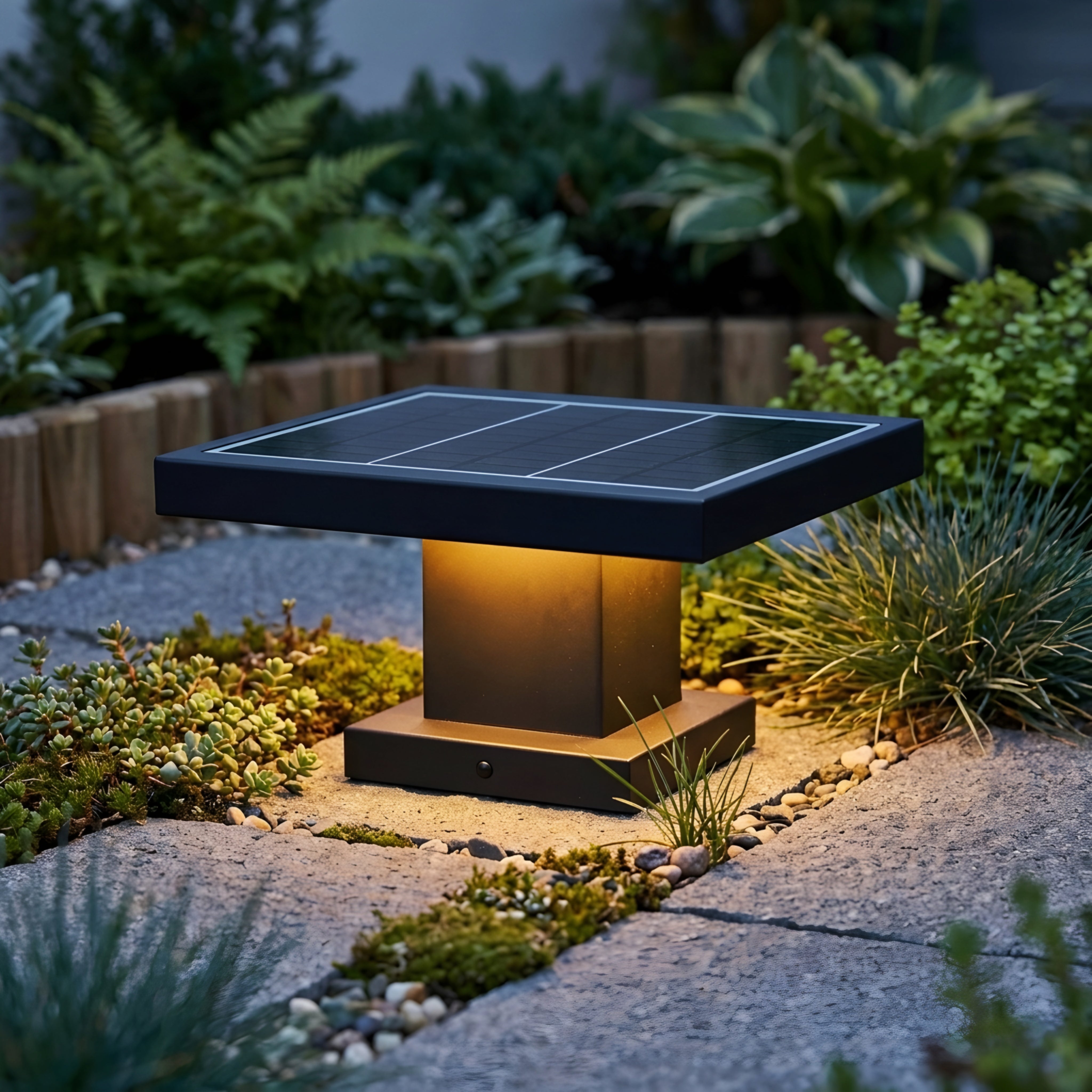 Solvane Solar Post Light – Outdoor LED Waterproof Modern Garden Fence Pillar Landscape Lighting