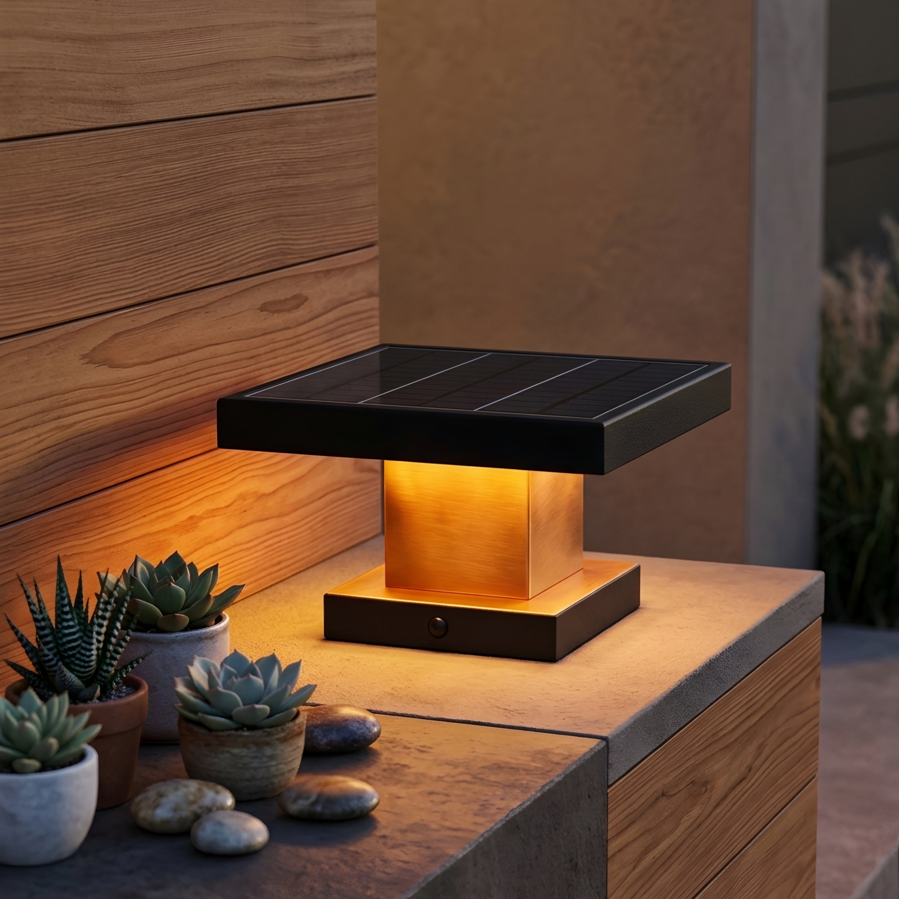 Solvane Solar Post Light – Outdoor LED Waterproof Modern Garden Fence Pillar Landscape Lighting