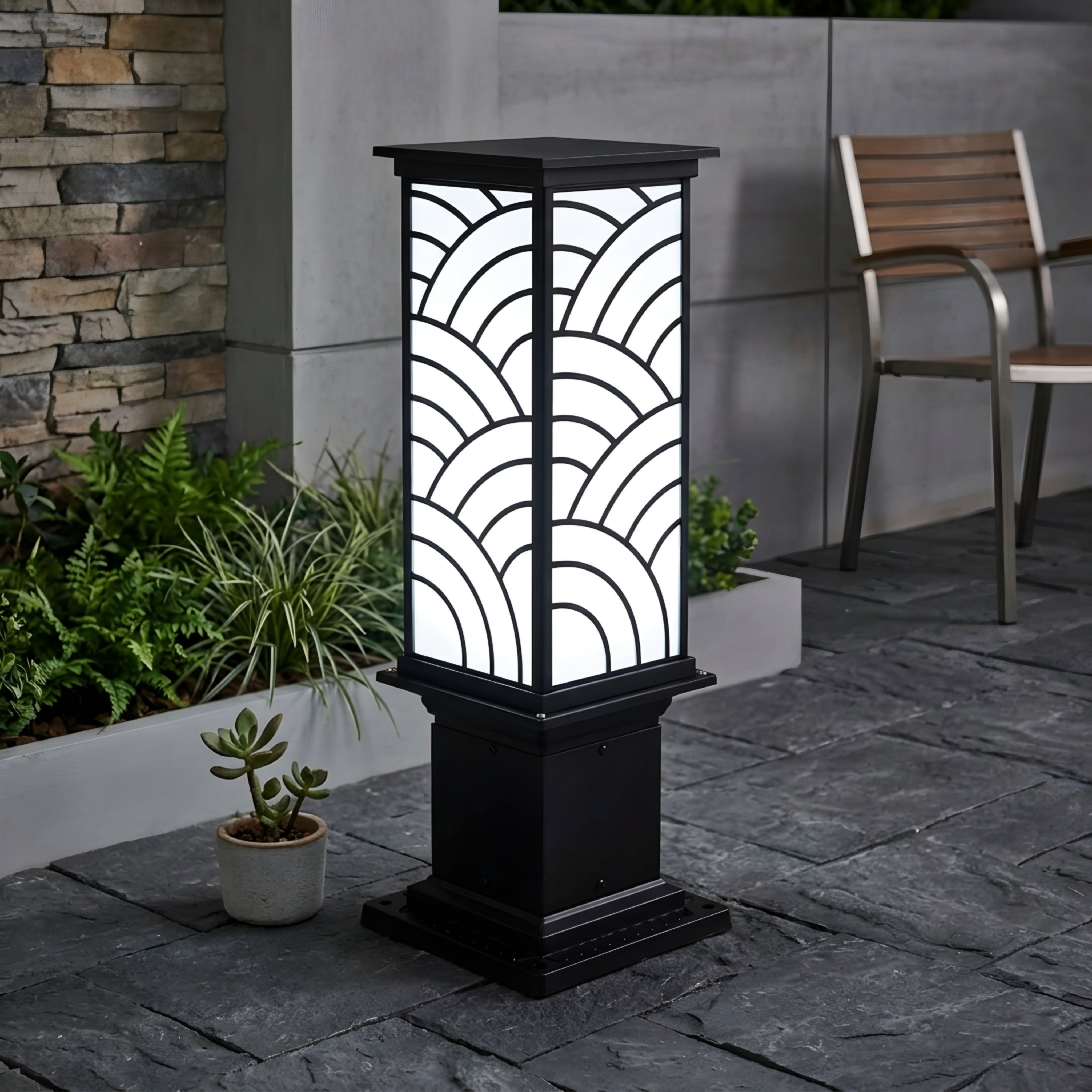 Arclume Outdoor Bollard Light – Modern LED Waterproof Pathway Garden Landscape Walkway Lighting Fixture
