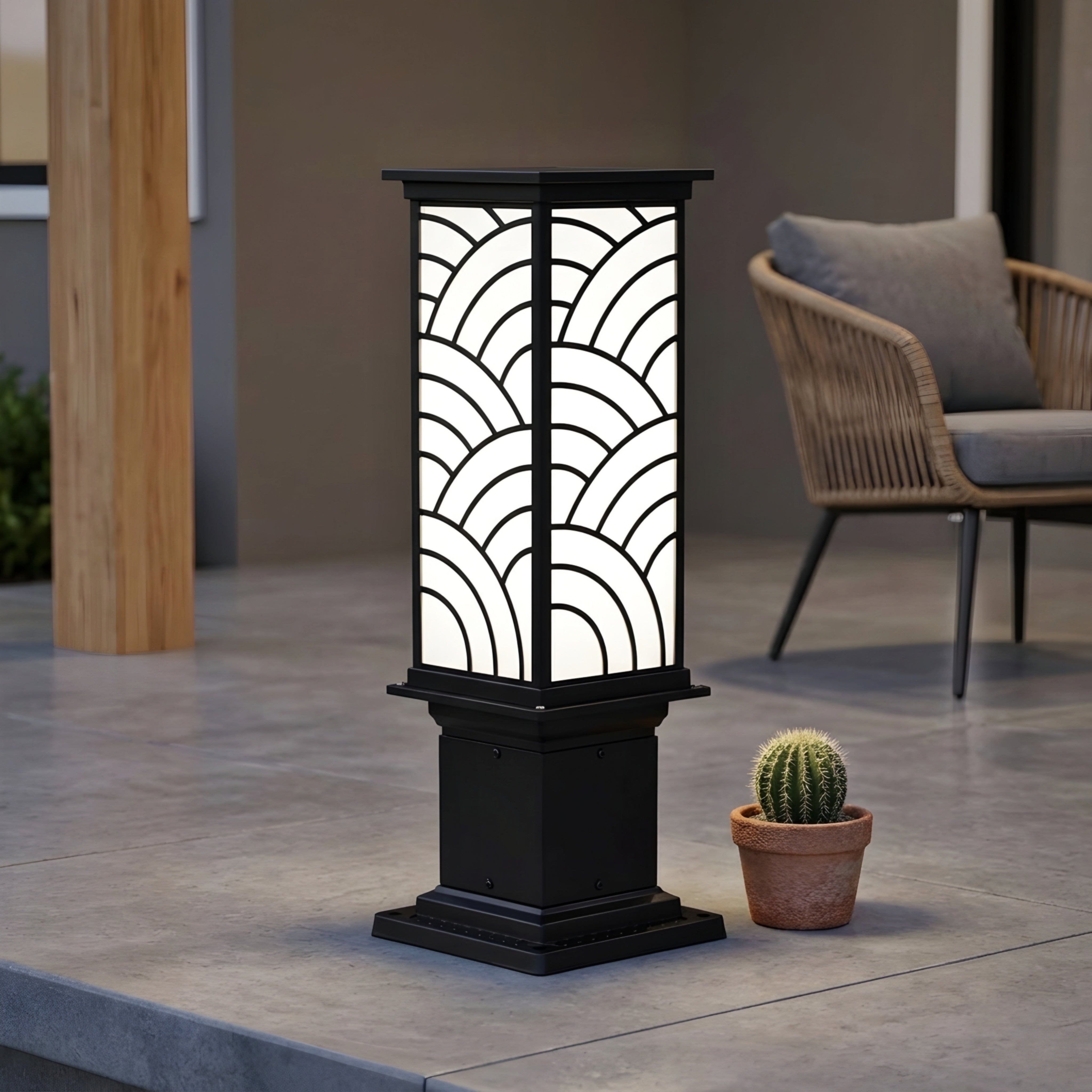 Arclume Outdoor Bollard Light – Modern LED Waterproof Pathway Garden Landscape Walkway Lighting Fixture