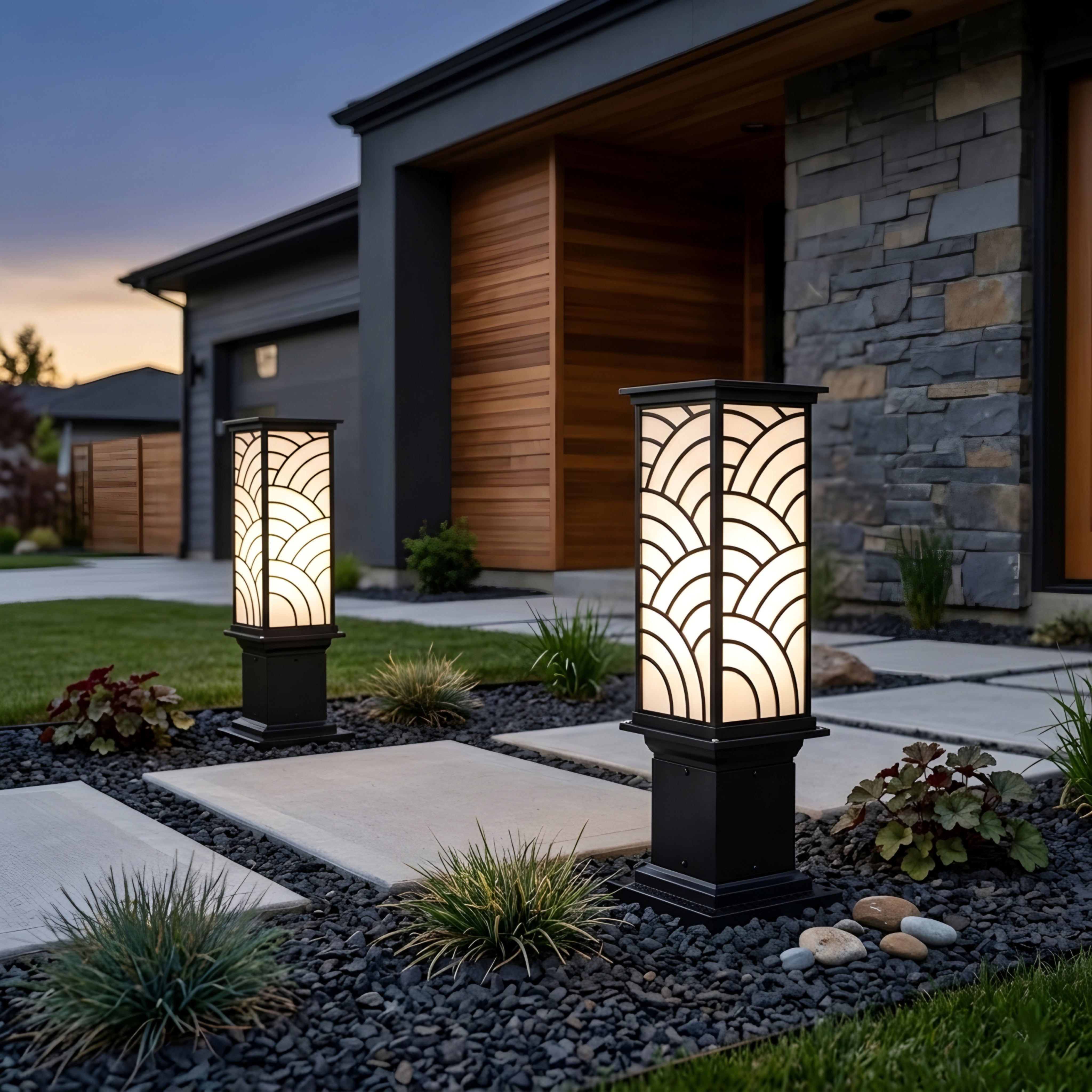 Arclume Outdoor Bollard Light – Modern LED Waterproof Pathway Garden Landscape Walkway Lighting Fixture