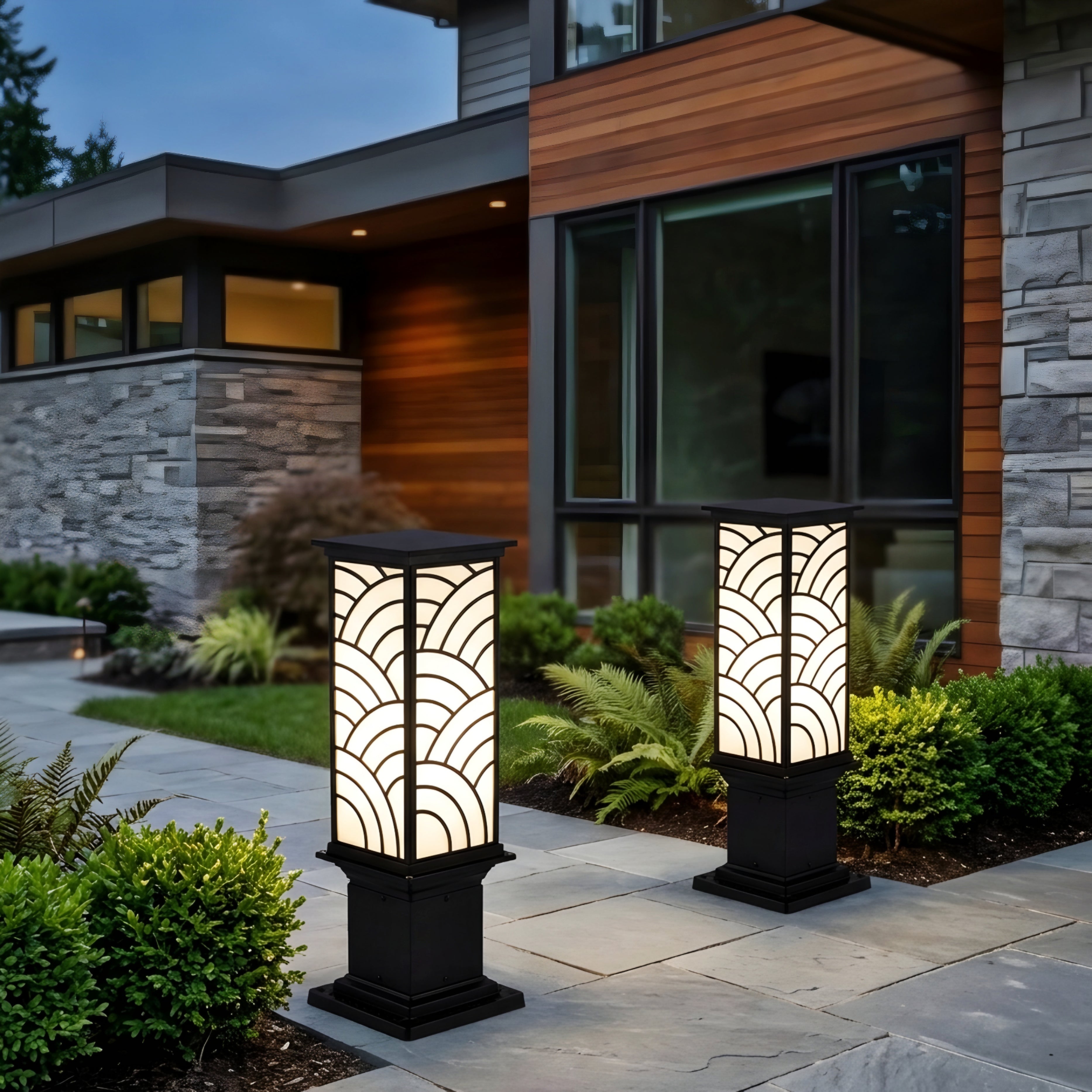 Arclume Outdoor Bollard Light – Modern LED Waterproof Pathway Garden Landscape Walkway Lighting Fixture