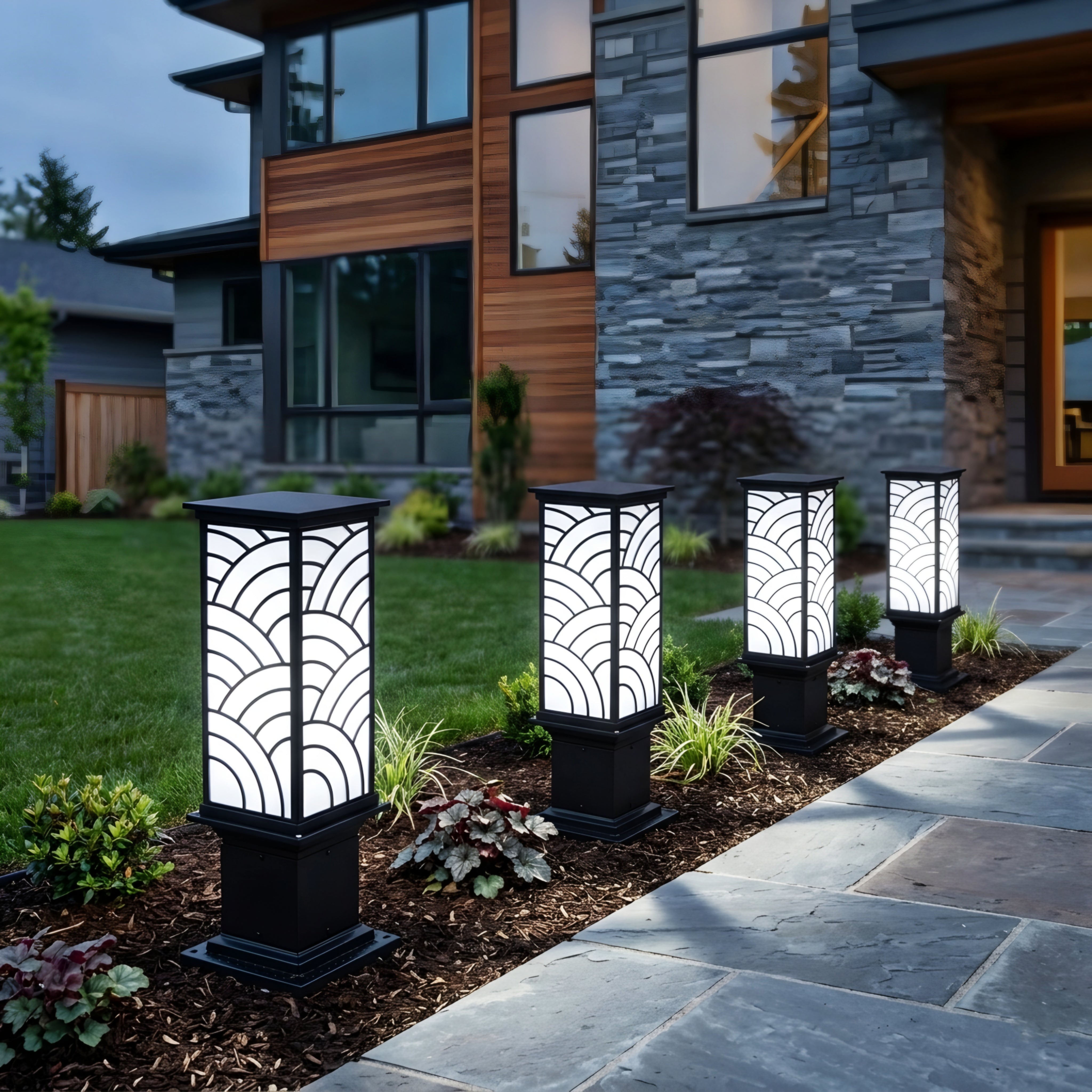 Arclume Outdoor Bollard Light – Modern LED Waterproof Pathway Garden Landscape Walkway Lighting Fixture