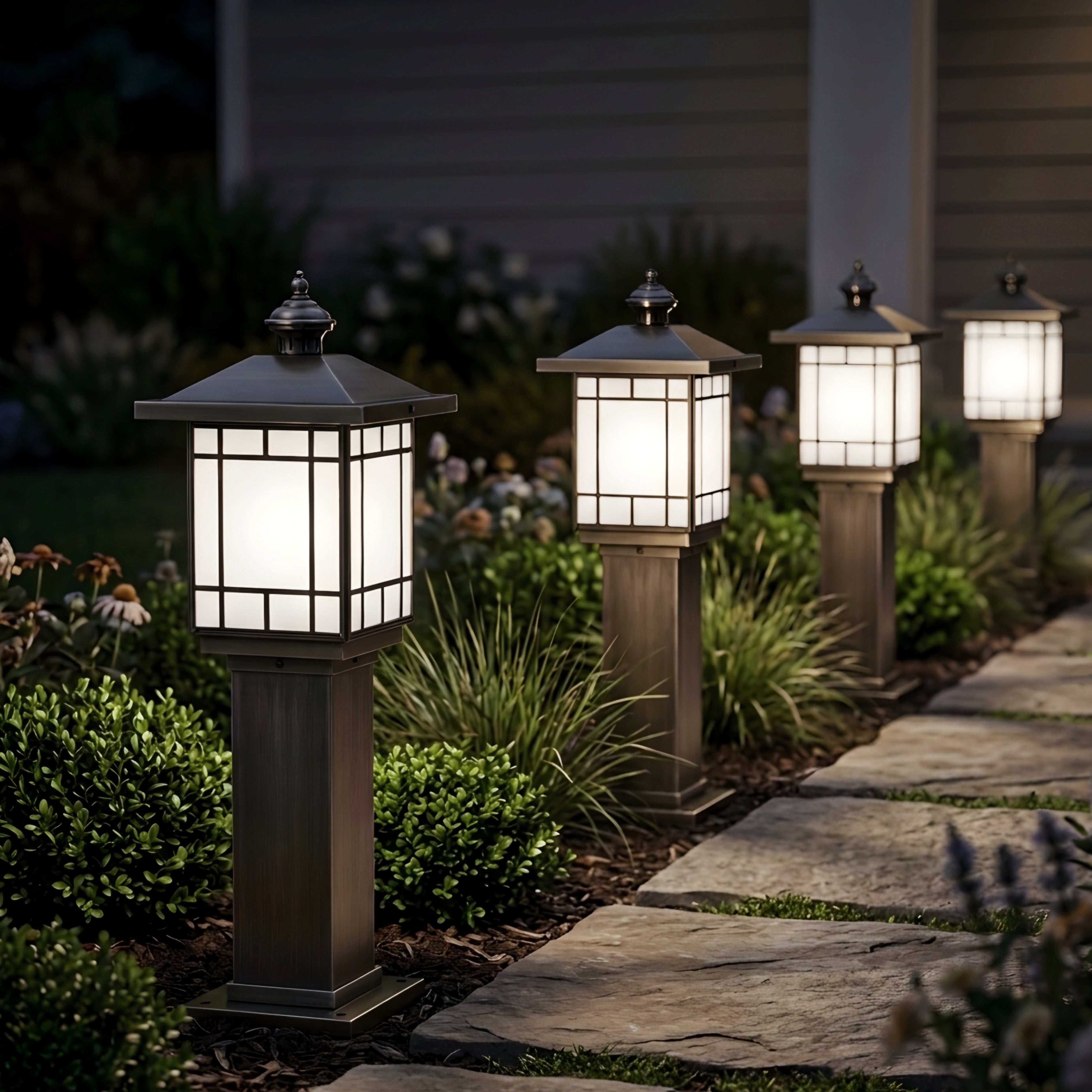 Bravelle LED Bollard Light – Waterproof Outdoor Pathway Landscape Garden Walkway Lighting