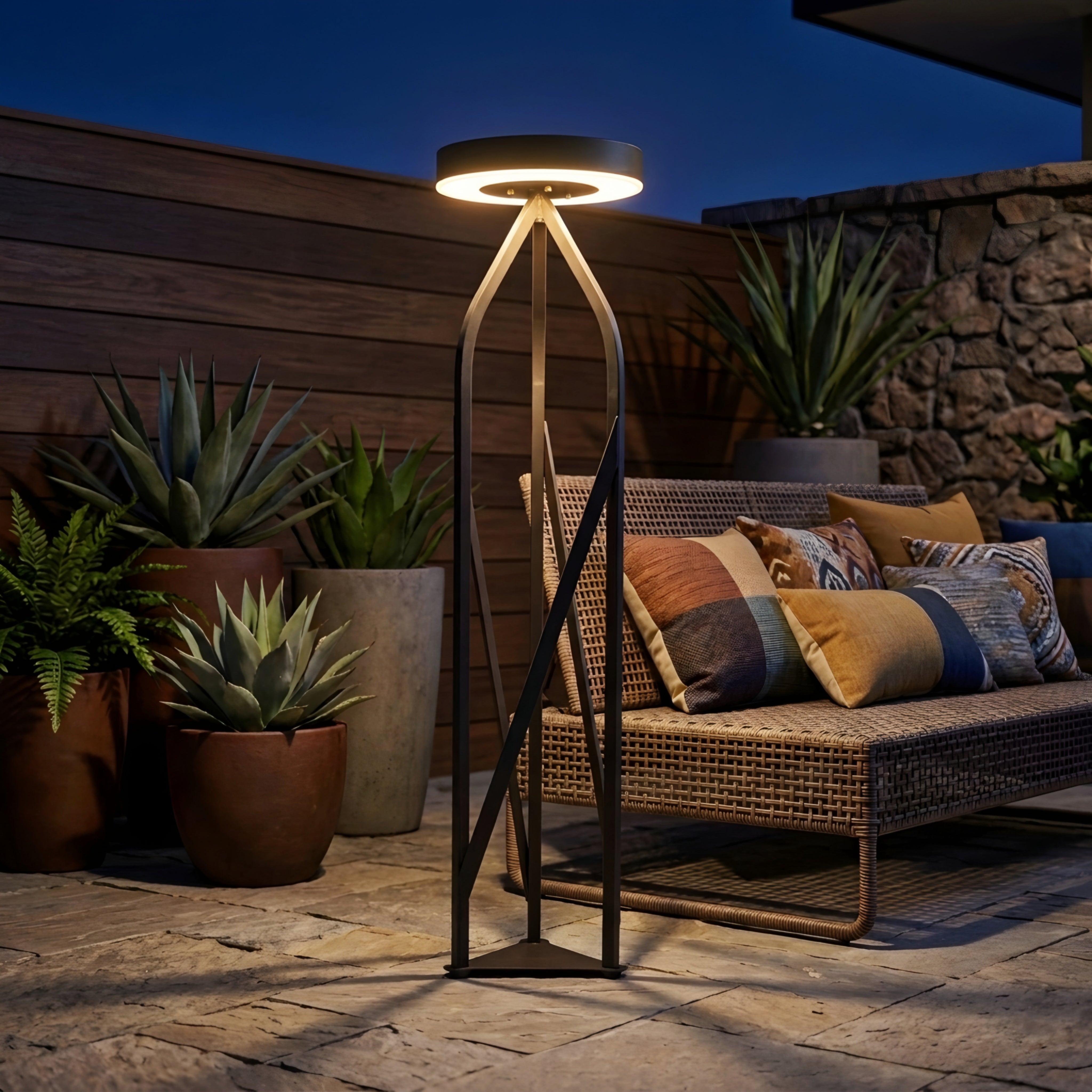 Veltrix Outdoor Floor Lamp – Modern LED Waterproof Patio Standing Landscape Lighting Fixture