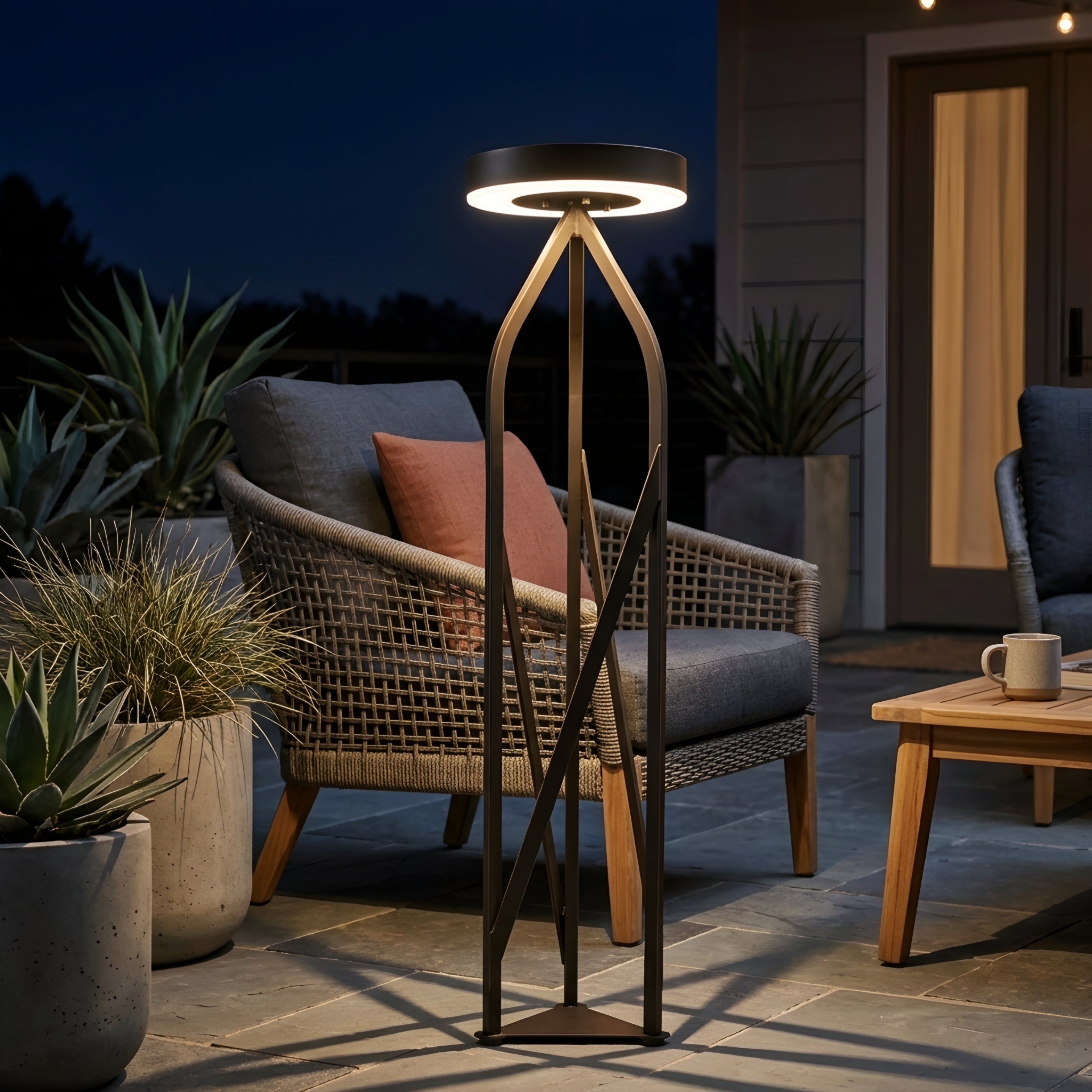 Veltrix Outdoor Floor Lamp – Modern LED Waterproof Patio Standing Landscape Lighting Fixture