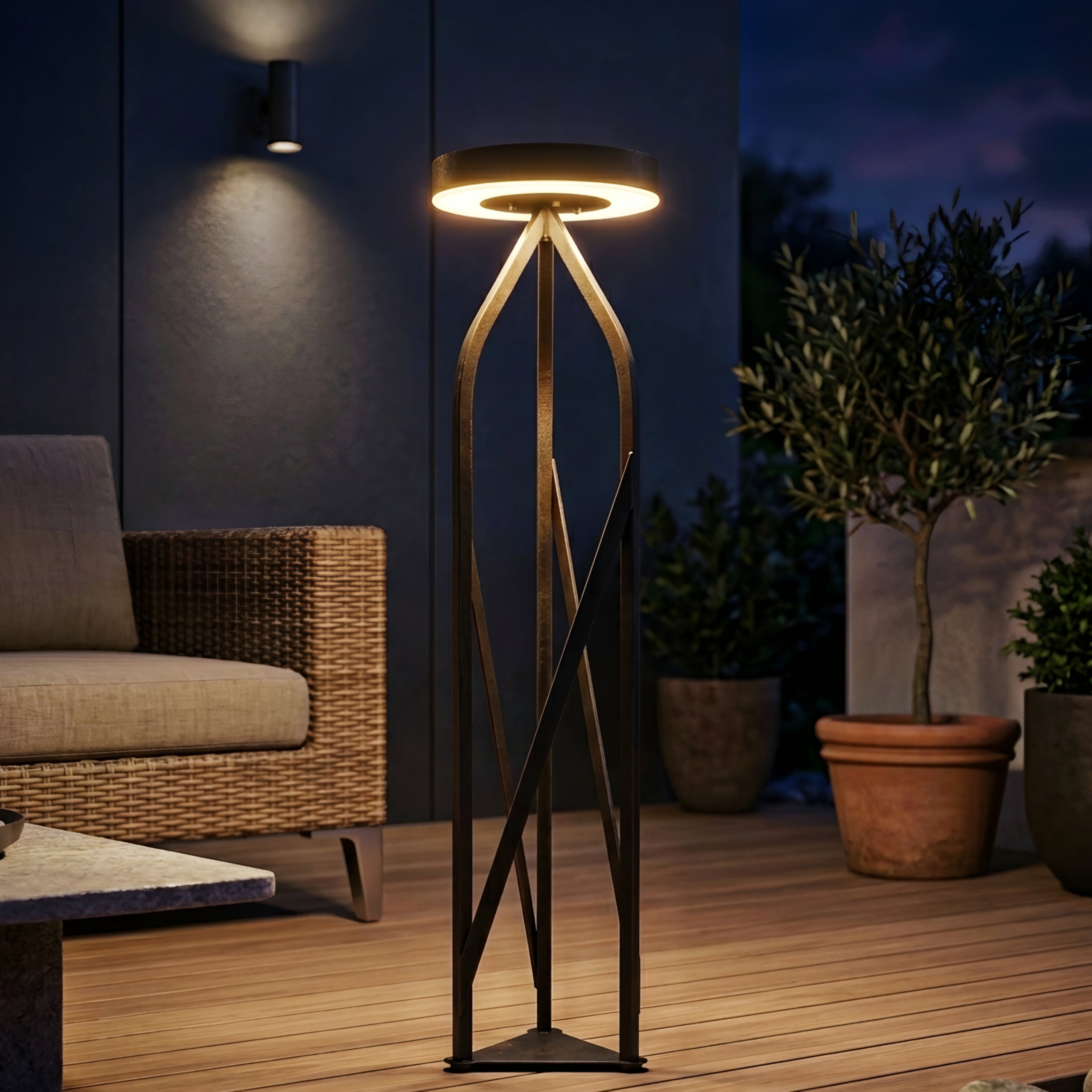 Veltrix Outdoor Floor Lamp – Modern LED Waterproof Patio Standing Landscape Lighting Fixture