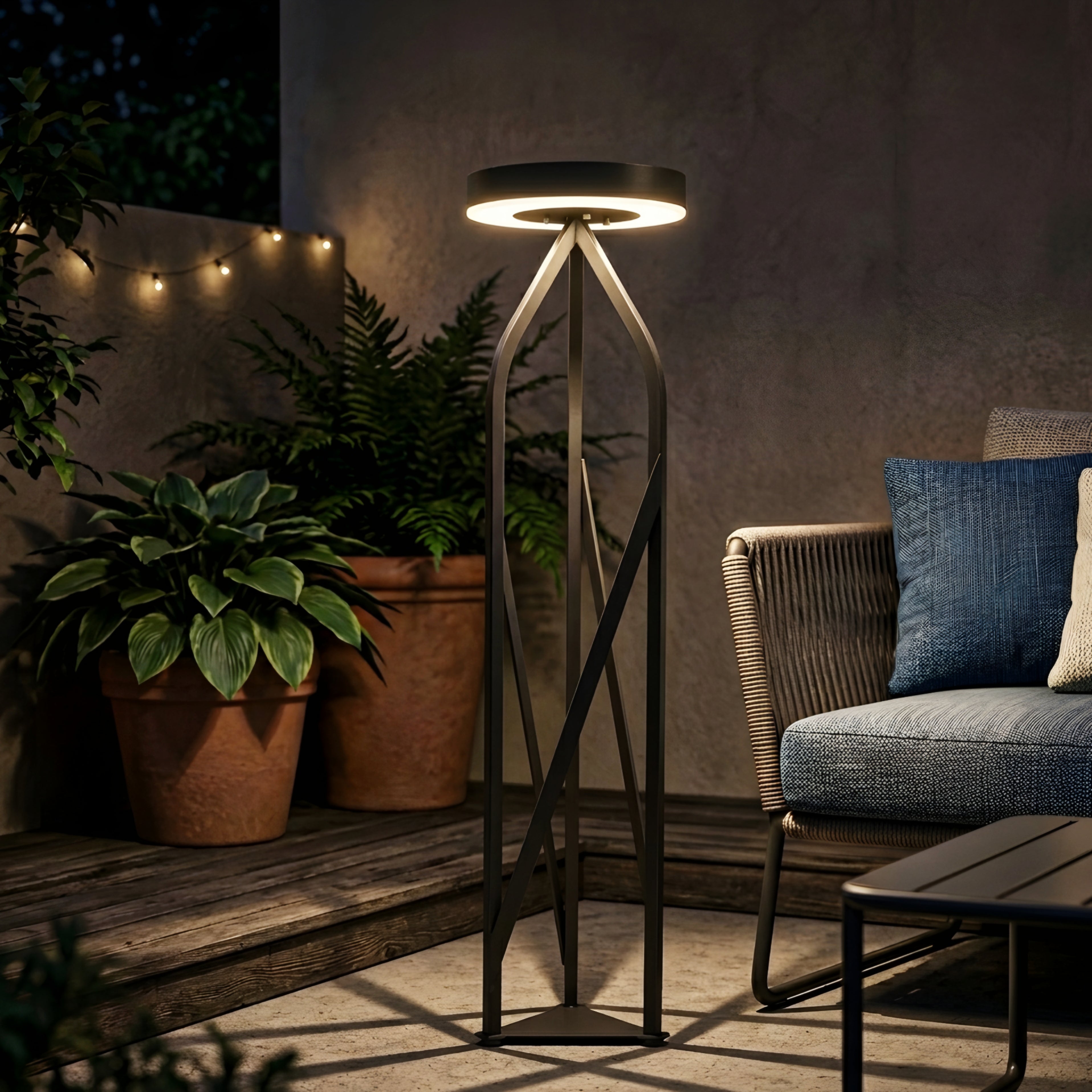 Veltrix Outdoor Floor Lamp – Modern LED Waterproof Patio Standing Landscape Lighting Fixture
