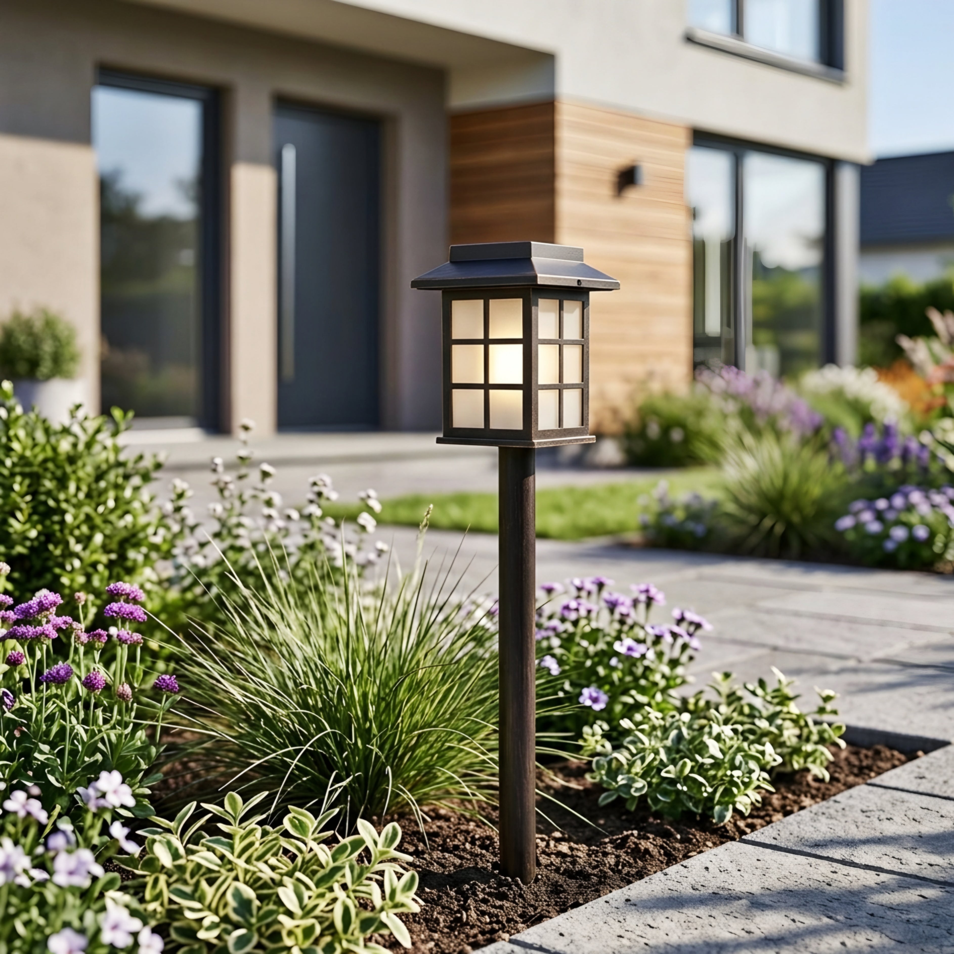 Solvyn Square Path Light – Solar LED Outdoor Garden Walkway Landscape Lighting