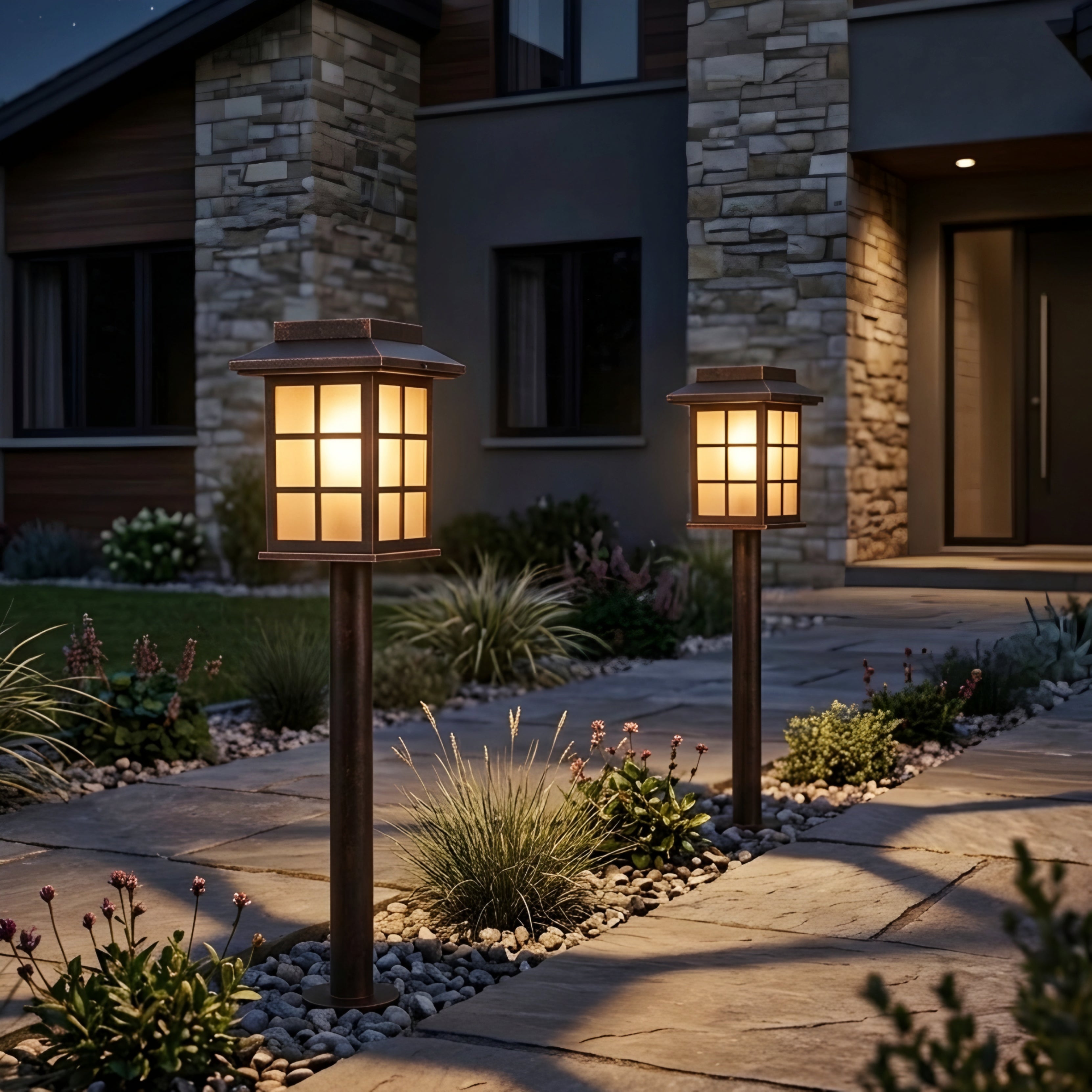 Solvyn Square Path Light – Solar LED Outdoor Garden Walkway Landscape Lighting