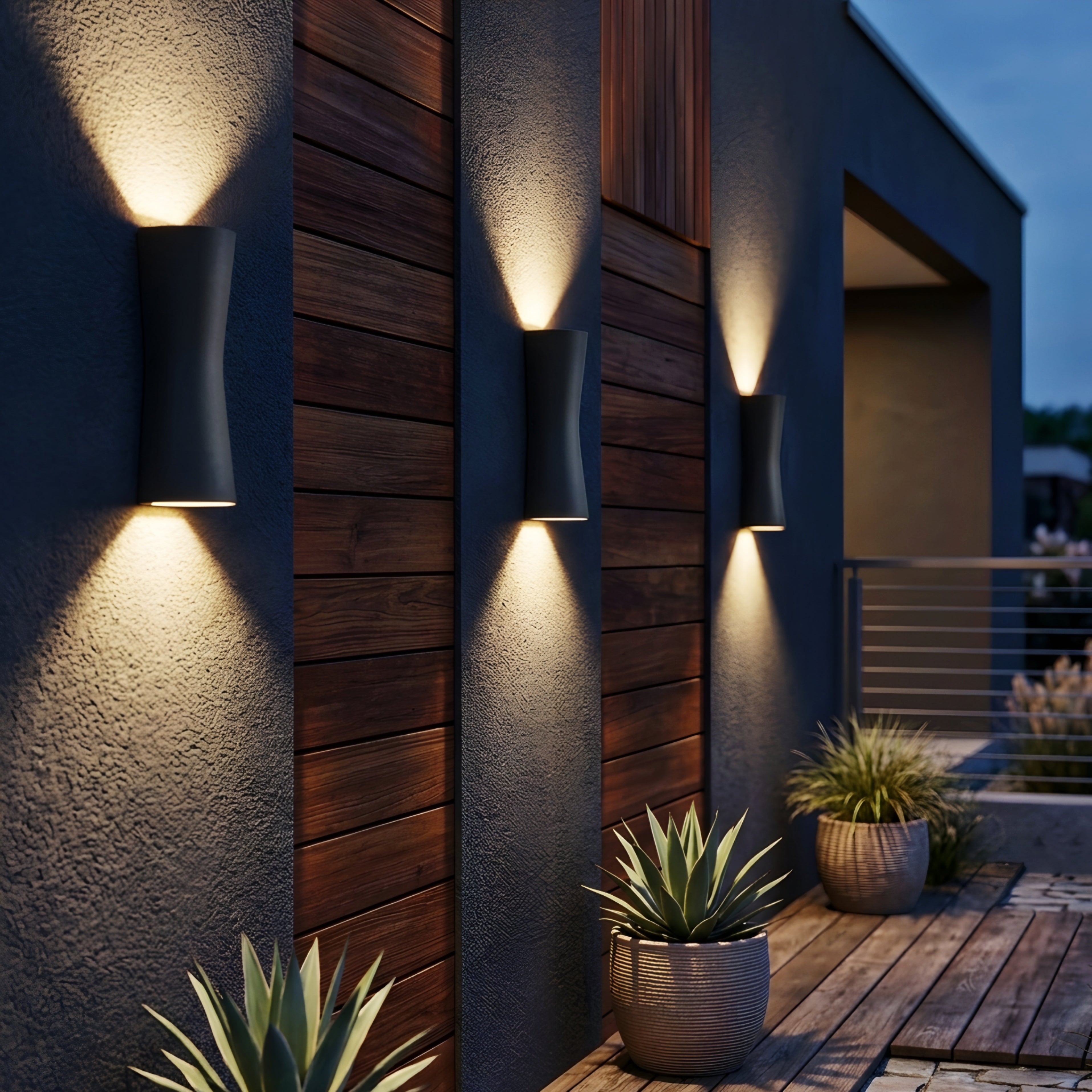 Vortex Cylinder Wall Sconce – Outdoor Wall Sconces Modern LED Up Down Light Fixture Patio