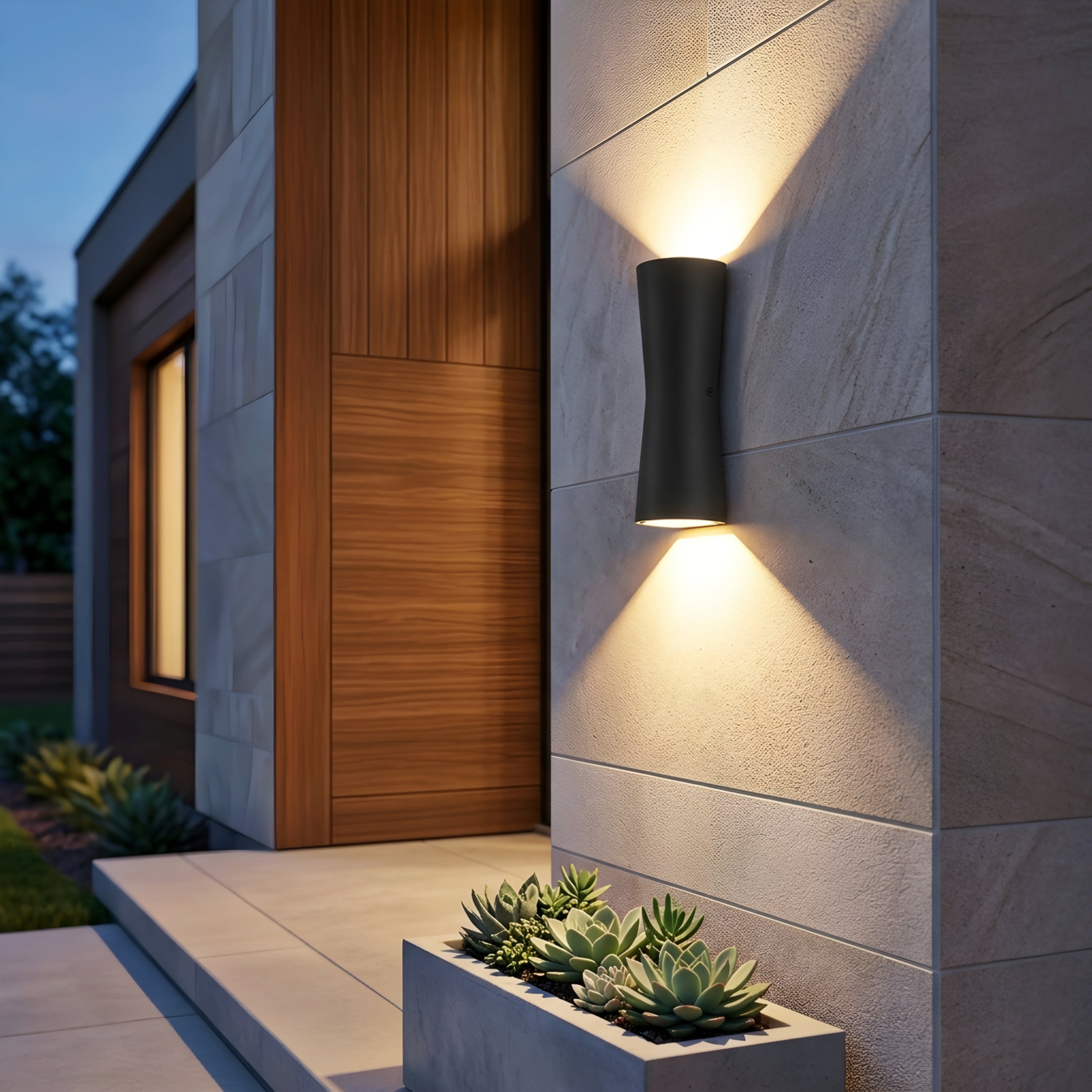 Vortex Cylinder Wall Sconce – Outdoor Wall Sconces Modern LED Up Down Light Fixture Patio