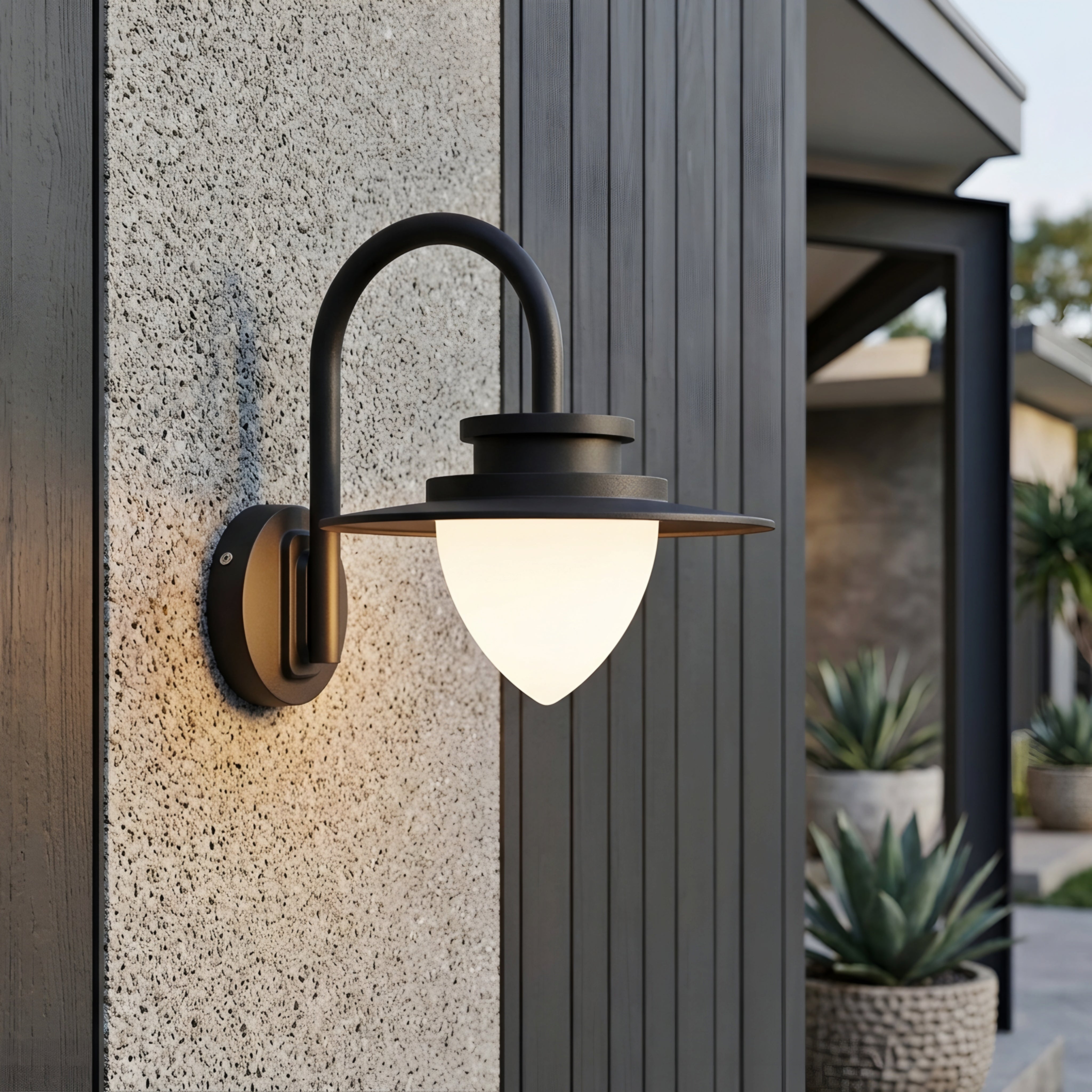 Ashford Lantern Wall Sconce – Outdoor Wall Light Fixture Black Farmhouse Decorative Lighting Porch Patio