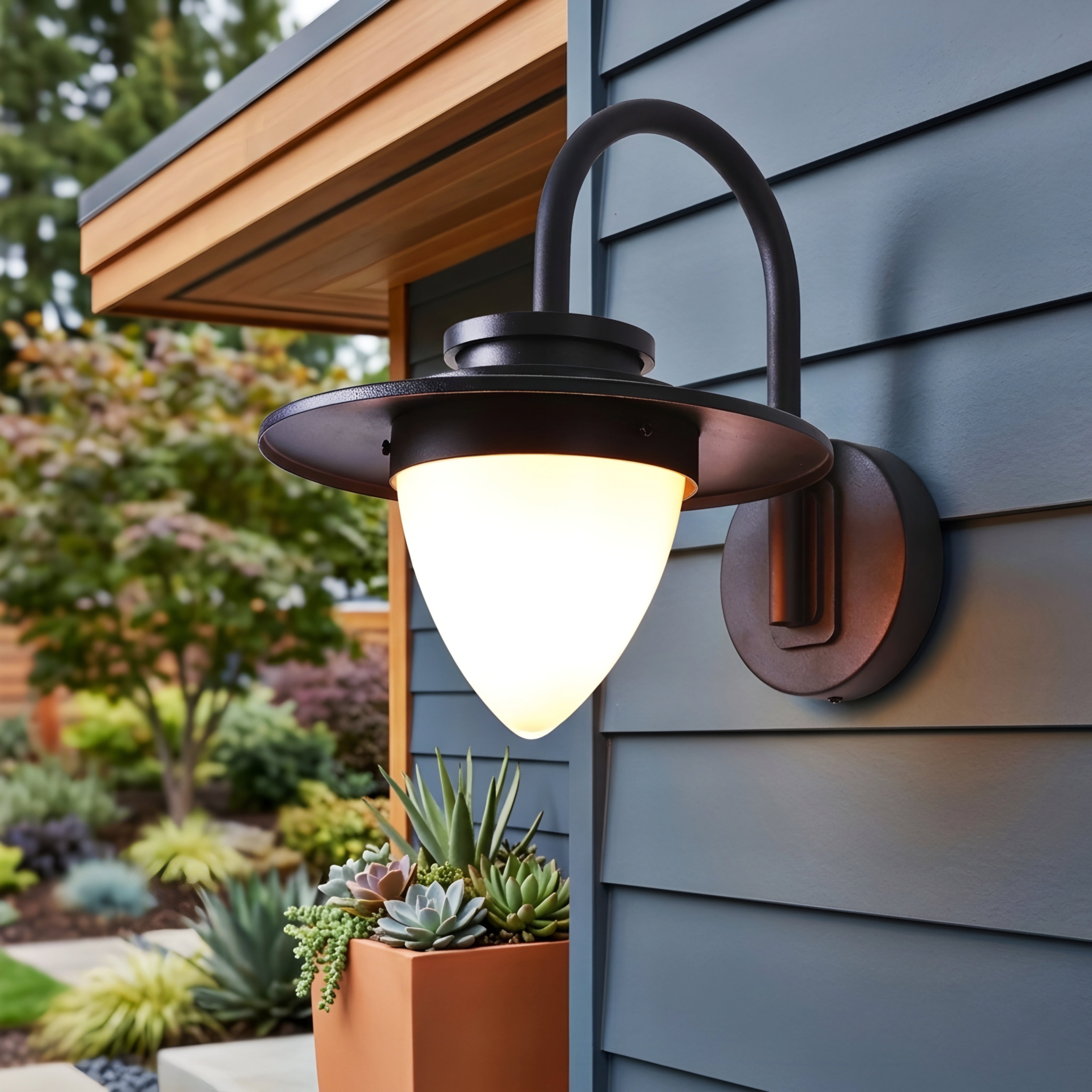 Ashford Lantern Wall Sconce – Outdoor Wall Light Fixture Black Farmhouse Decorative Lighting Porch Patio