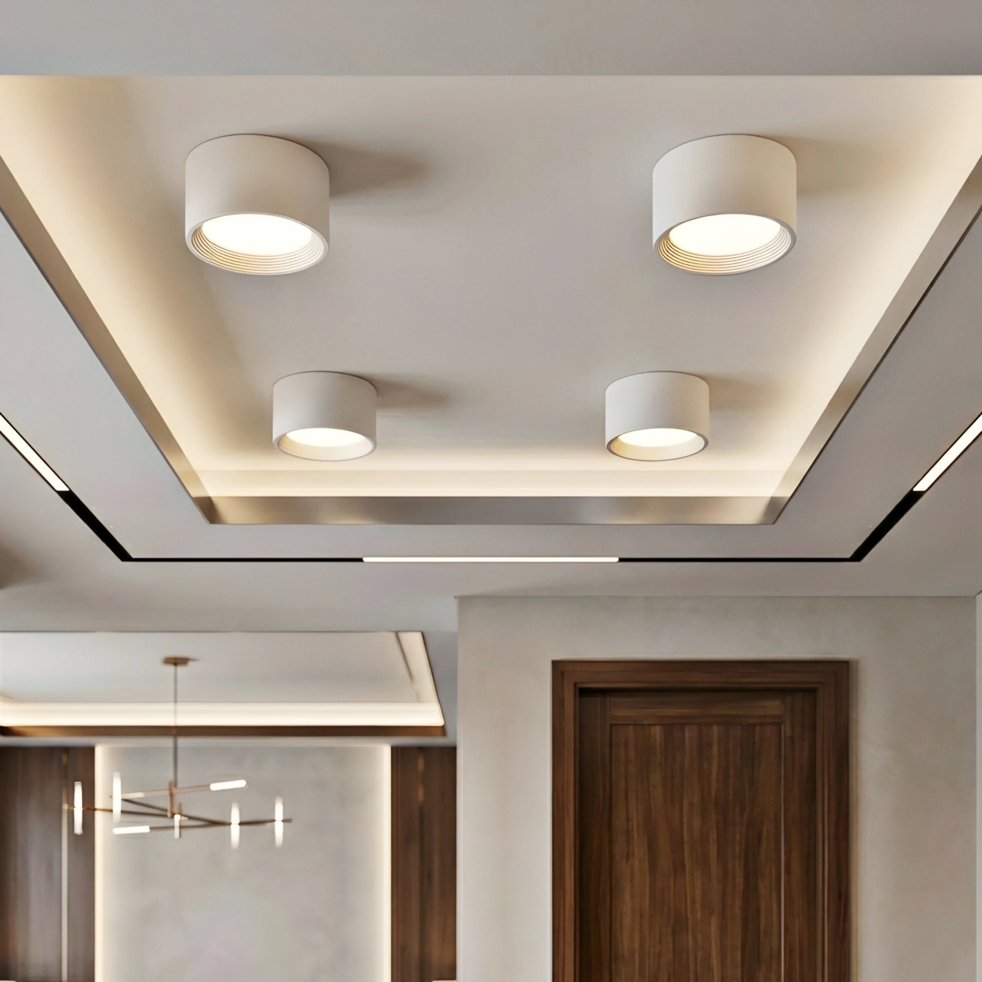 Luxora Cylinder Ceiling Light – Surface Mount Downlight Modern Black Flush Mount Ceiling Fixture