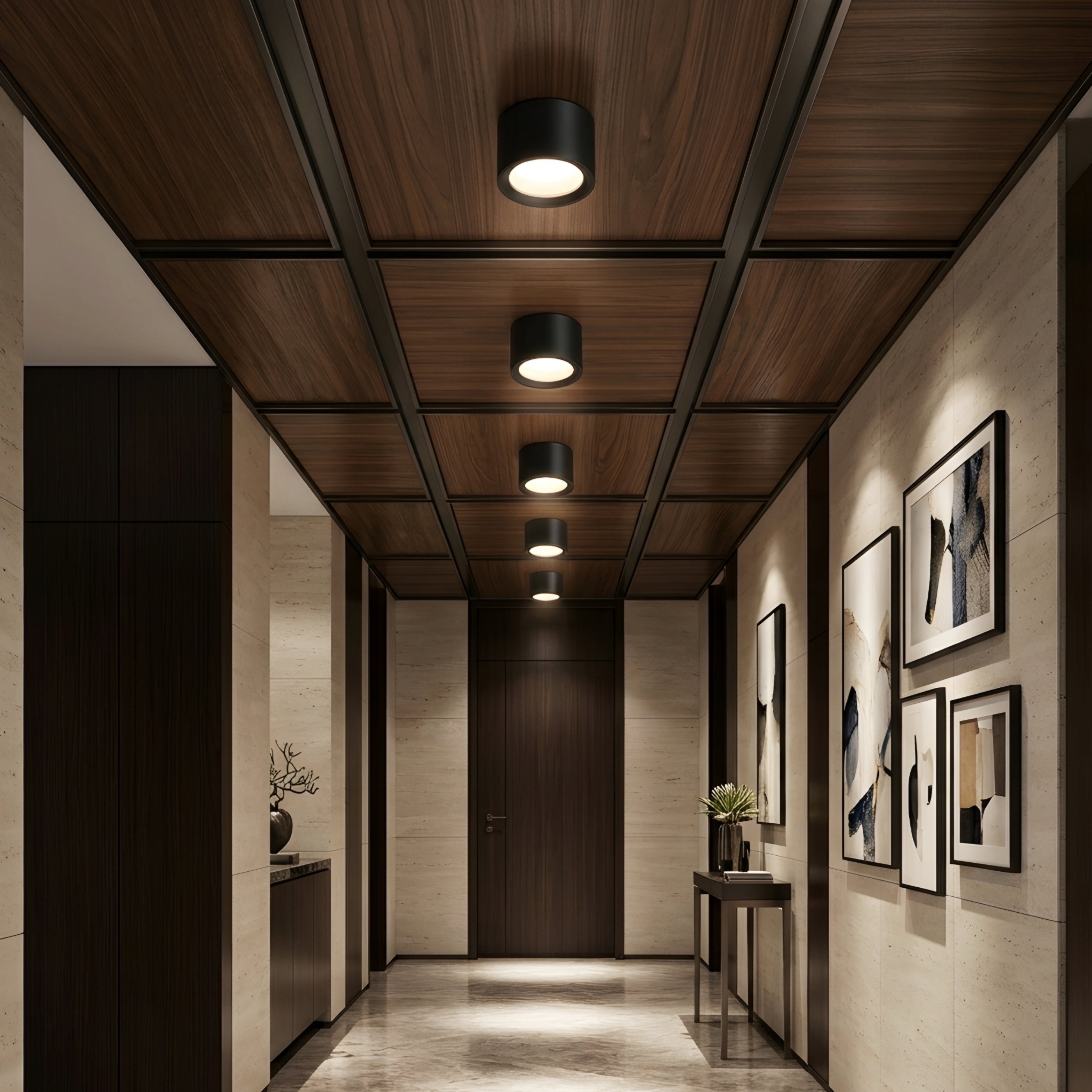 Luxora Cylinder Ceiling Light – Surface Mount Downlight Modern Black Flush Mount Ceiling Fixture