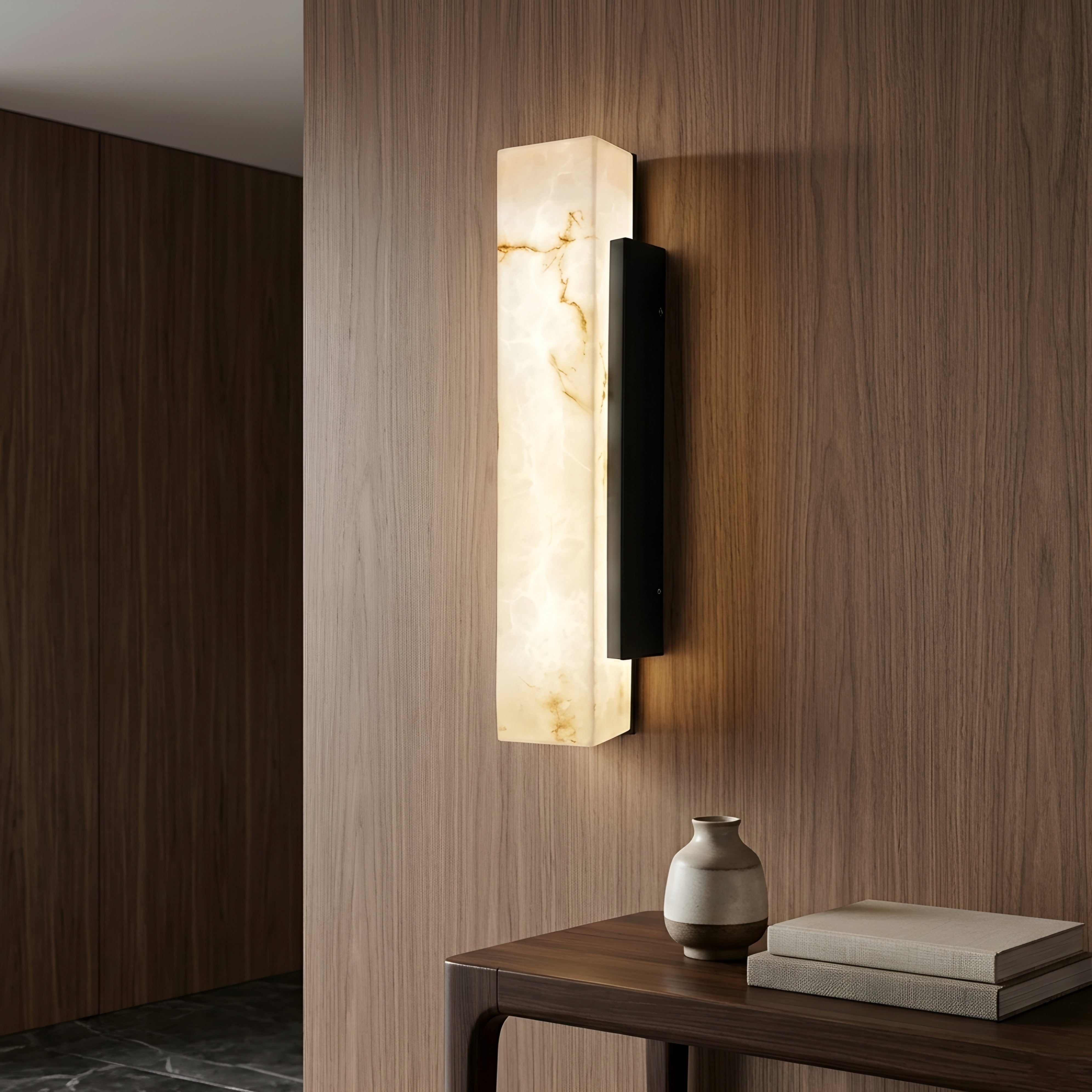 Aurelia Marble Wall Sconce – LED Wall Sconce Modern Decorative Lighting Living Room Bedroom