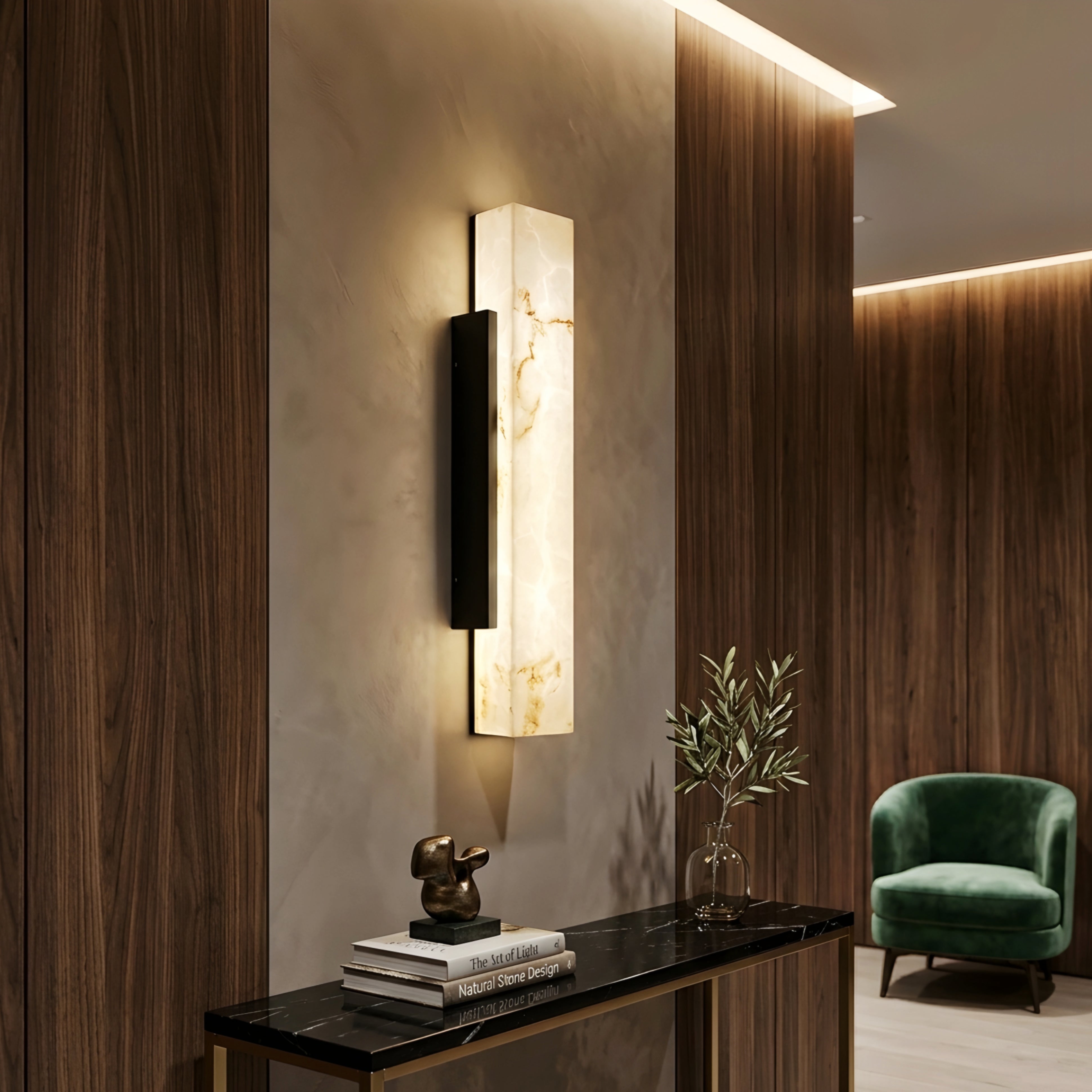 Aurelia Marble Wall Sconce – LED Wall Sconce Modern Decorative Lighting Living Room Bedroom