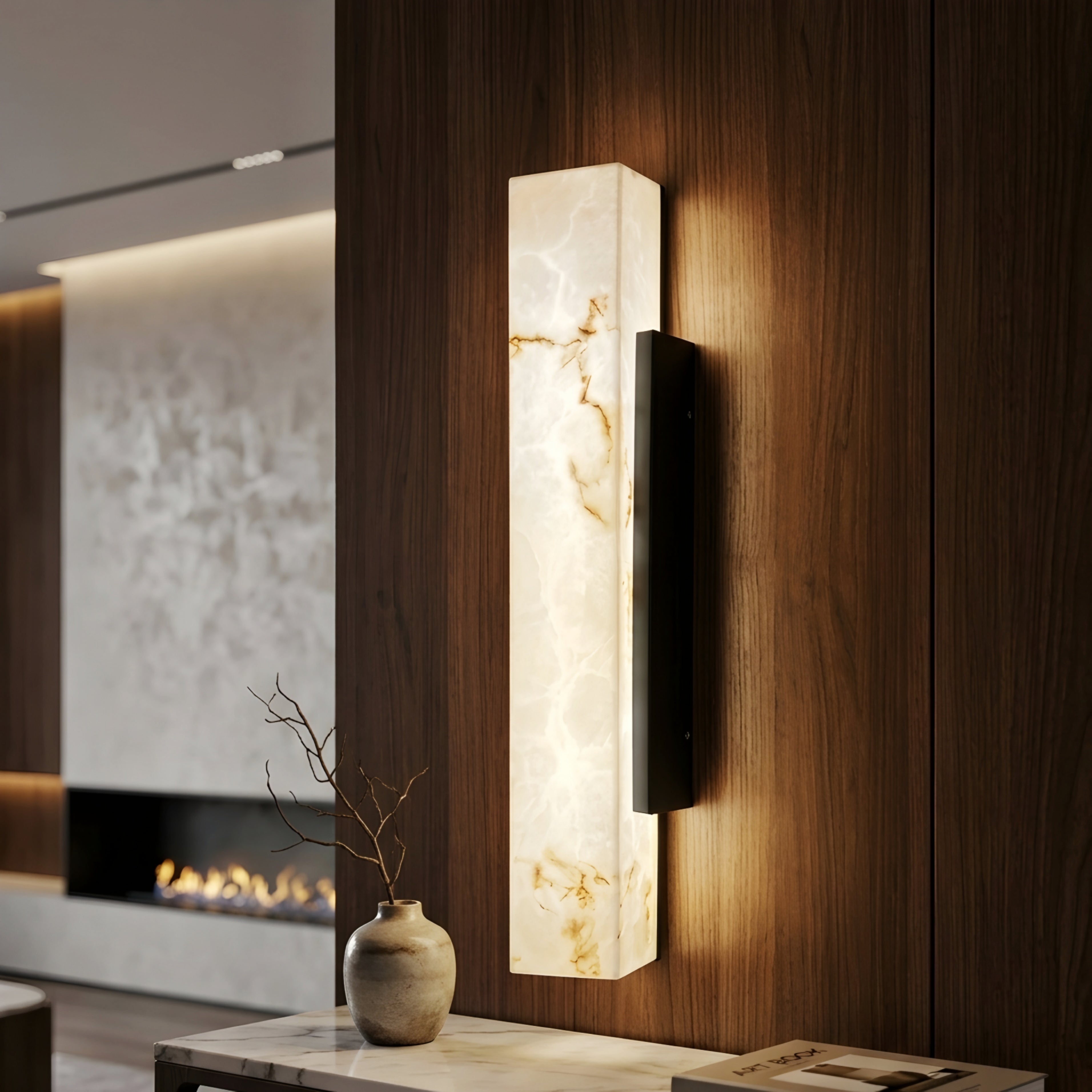 Aurelia Marble Wall Sconce – LED Wall Sconce Modern Decorative Lighting Living Room Bedroom