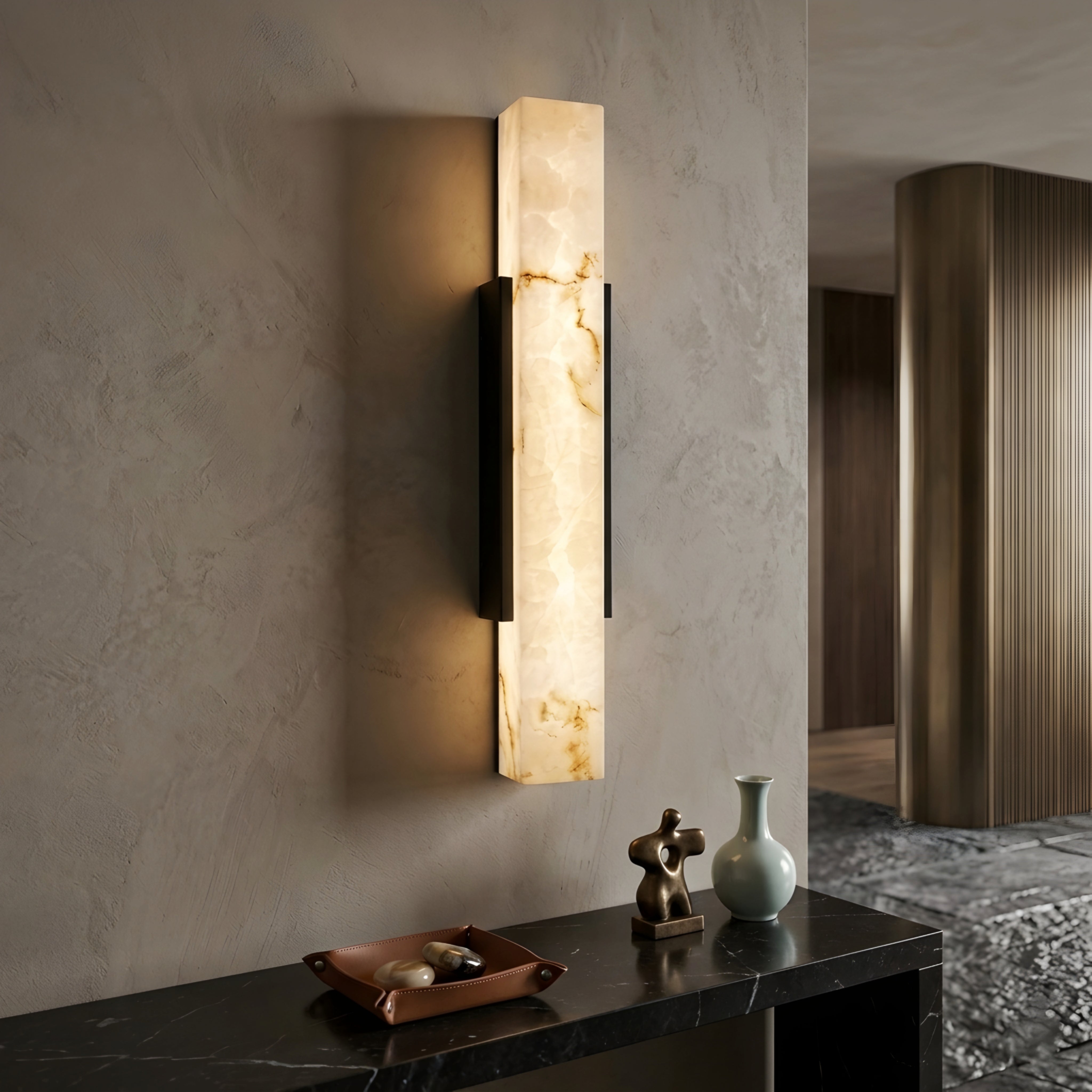 Aurelia Marble Wall Sconce – LED Wall Sconce Modern Decorative Lighting Living Room Bedroom