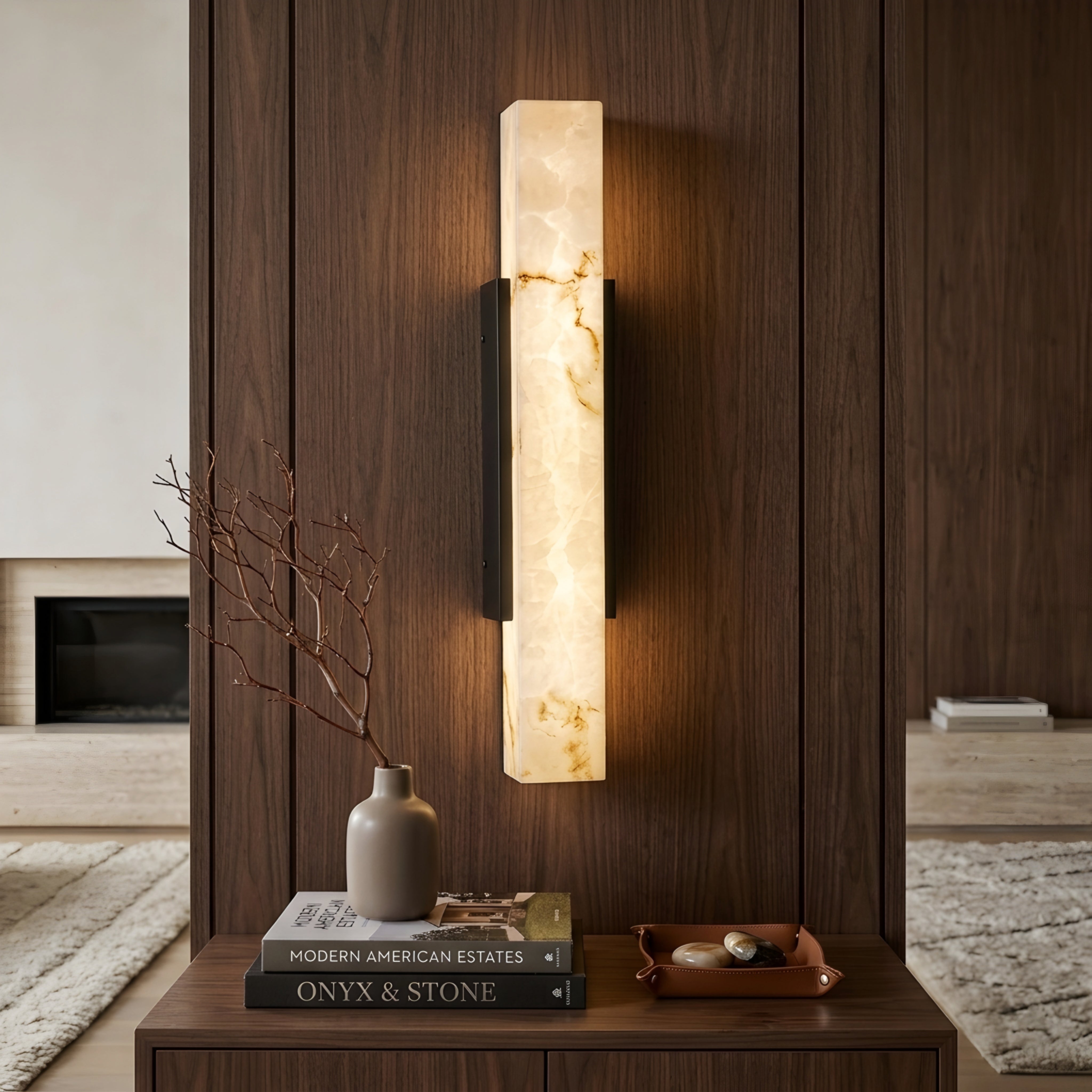Aurelia Marble Wall Sconce – LED Wall Sconce Modern Decorative Lighting Living Room Bedroom