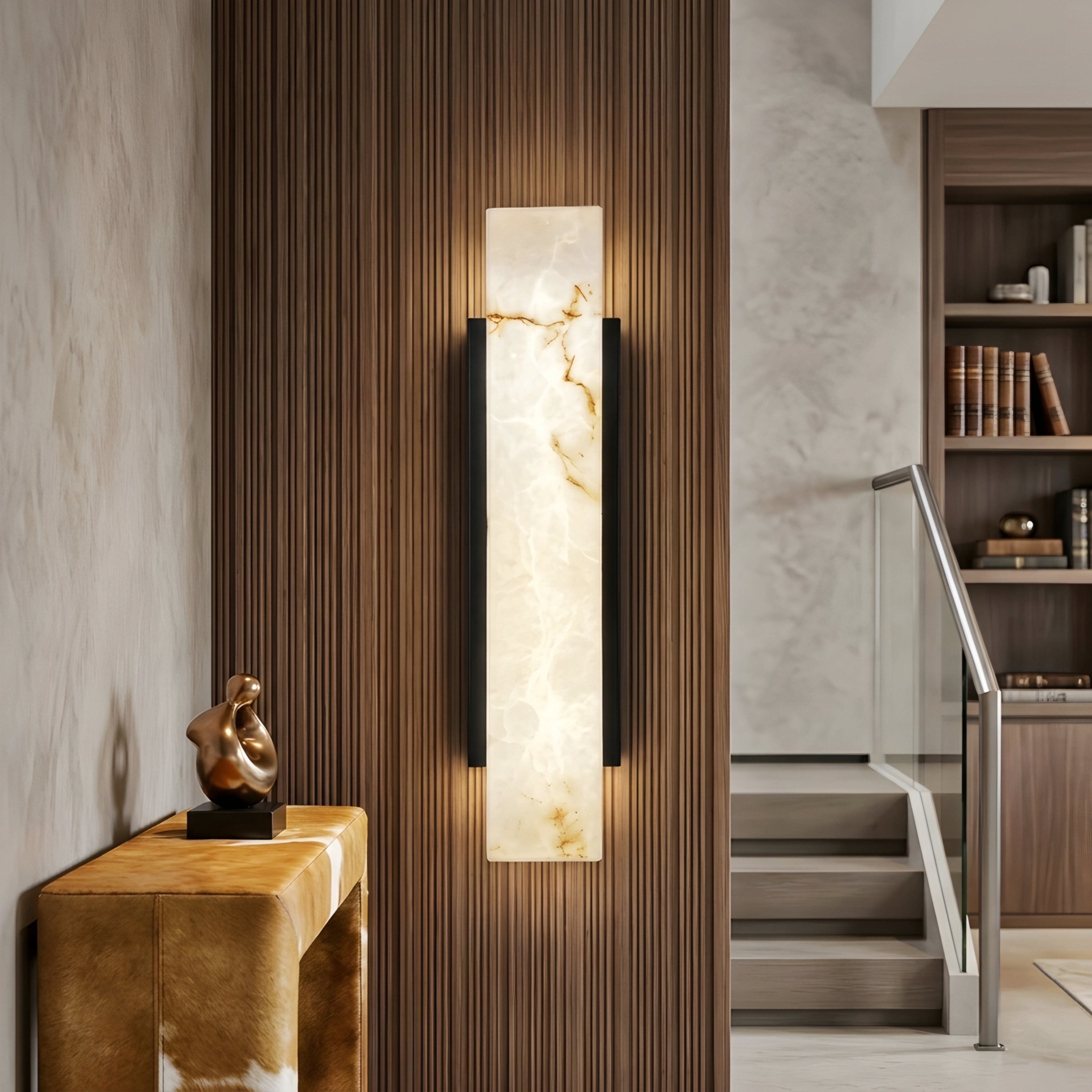 Aurelia Marble Wall Sconce – LED Wall Sconce Modern Decorative Lighting Living Room Bedroom