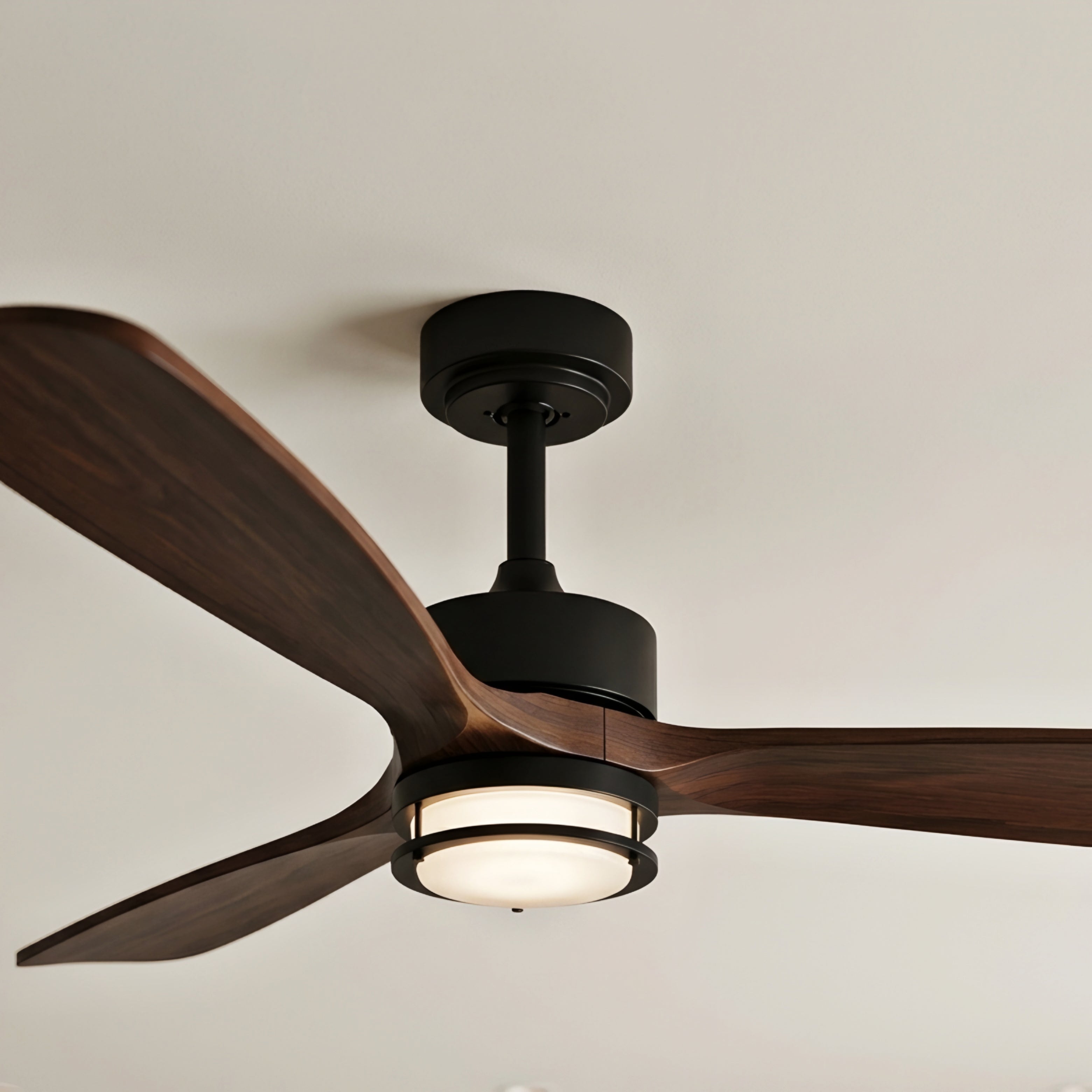 Ventara – Ceiling Fan Light 3 Blade Modern Wood Black Living Room Bedroom Remote Control