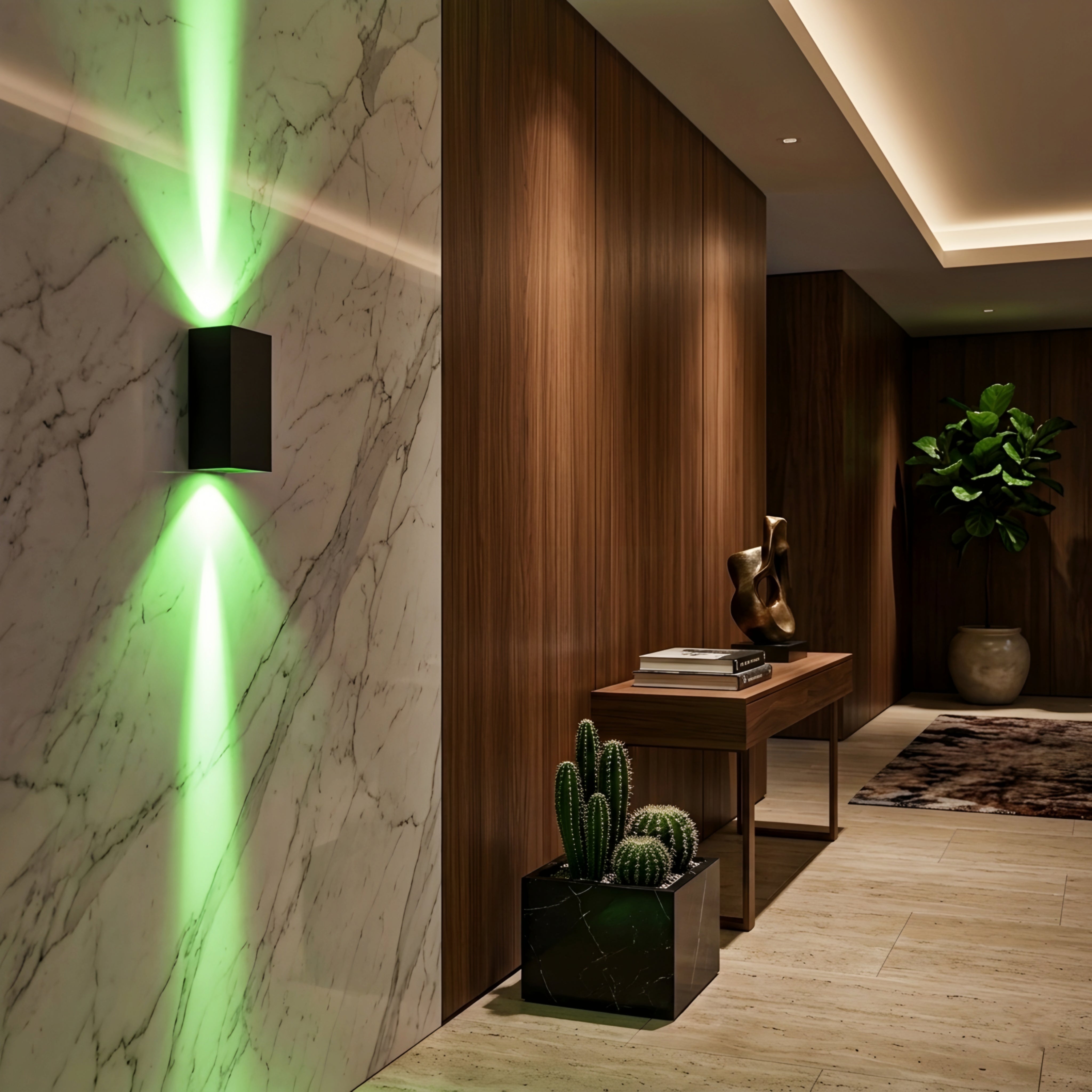 Strato Block Wall Sconce – Modern Black Outdoor Indoor LED Up Down Light Fixture Decorative Lighting