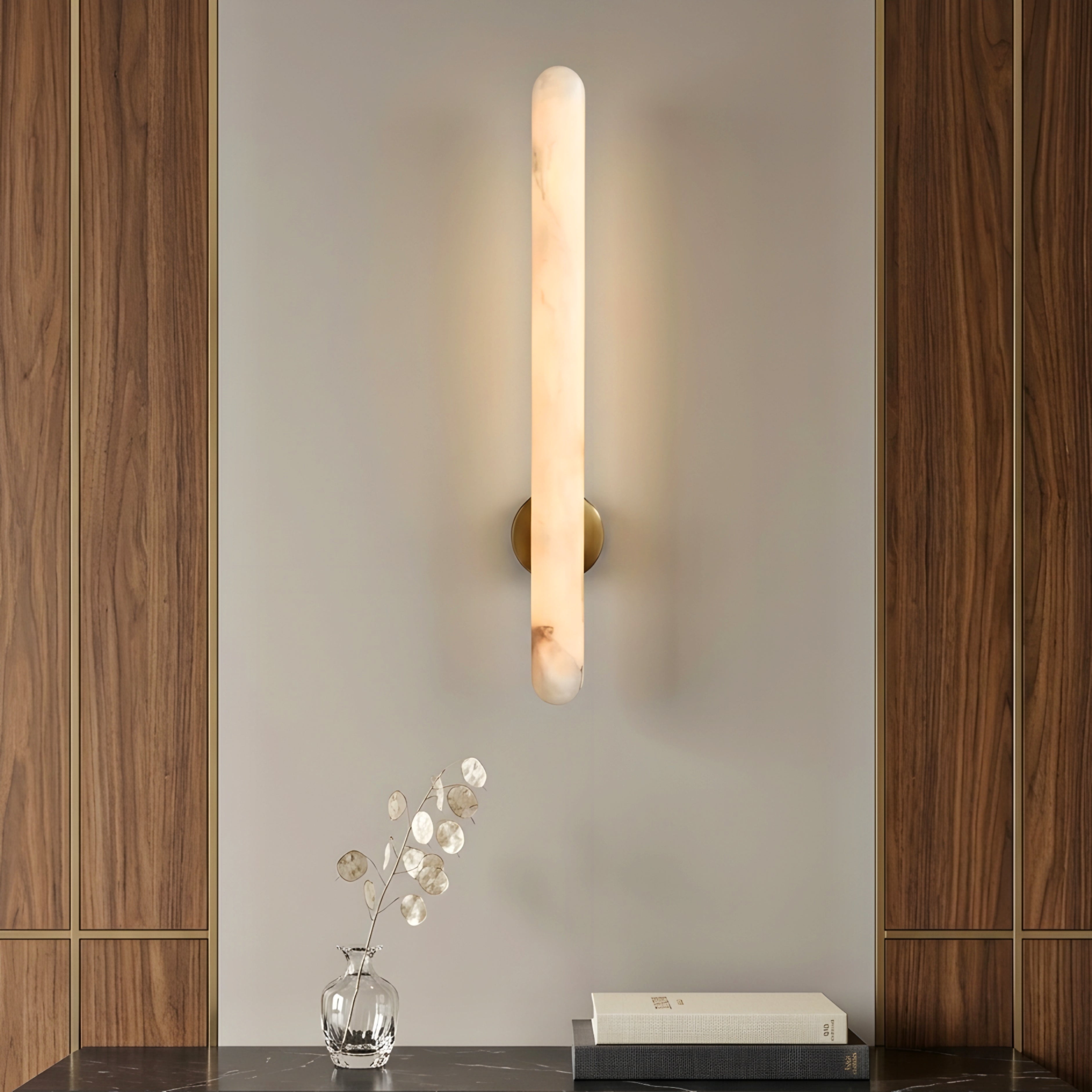 Valtora Marble Wall Sconce – Modern LED Cylinder Decorative Lighting Bedroom Living Room Bathroom