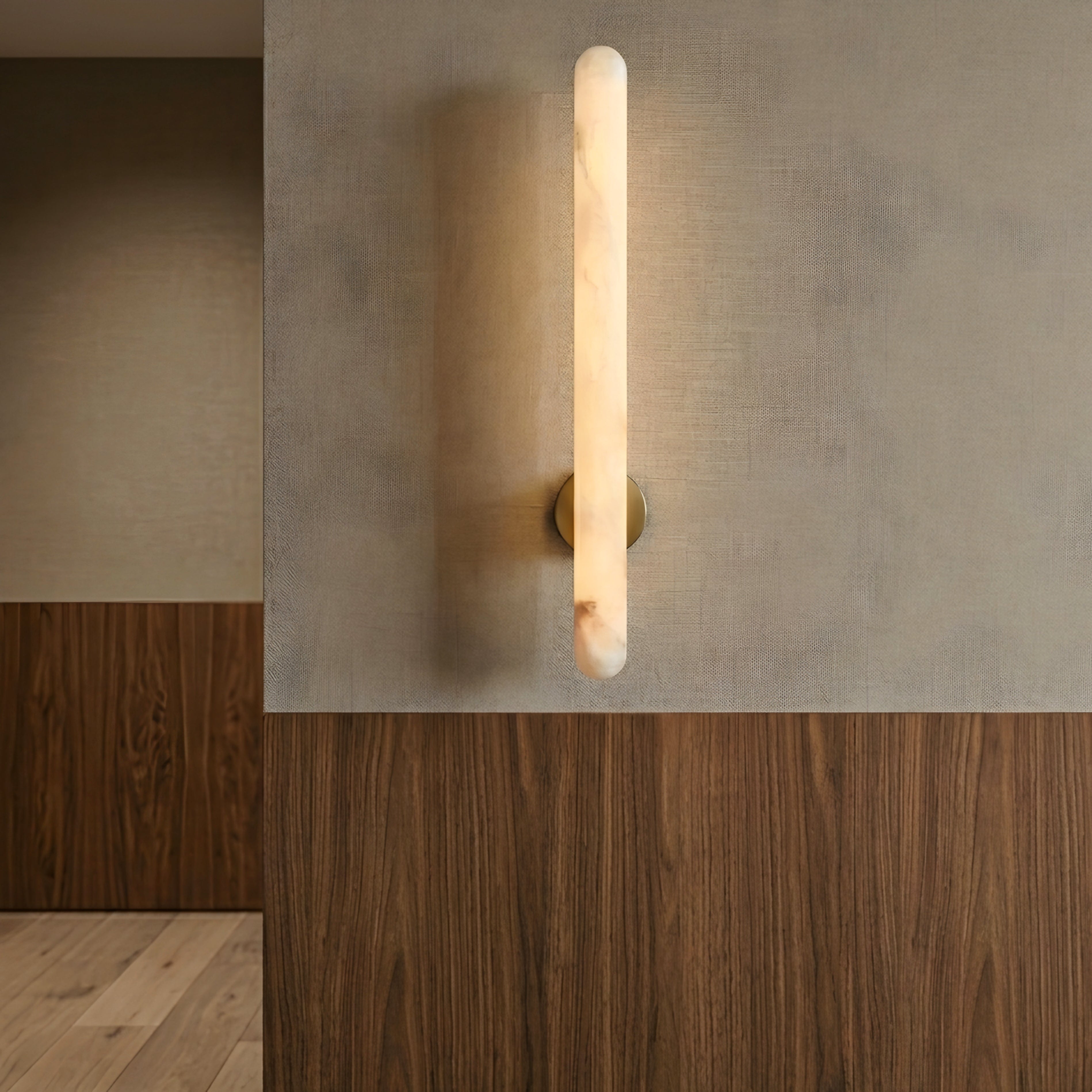 Valtora Marble Wall Sconce – Modern LED Cylinder Decorative Lighting Bedroom Living Room Bathroom