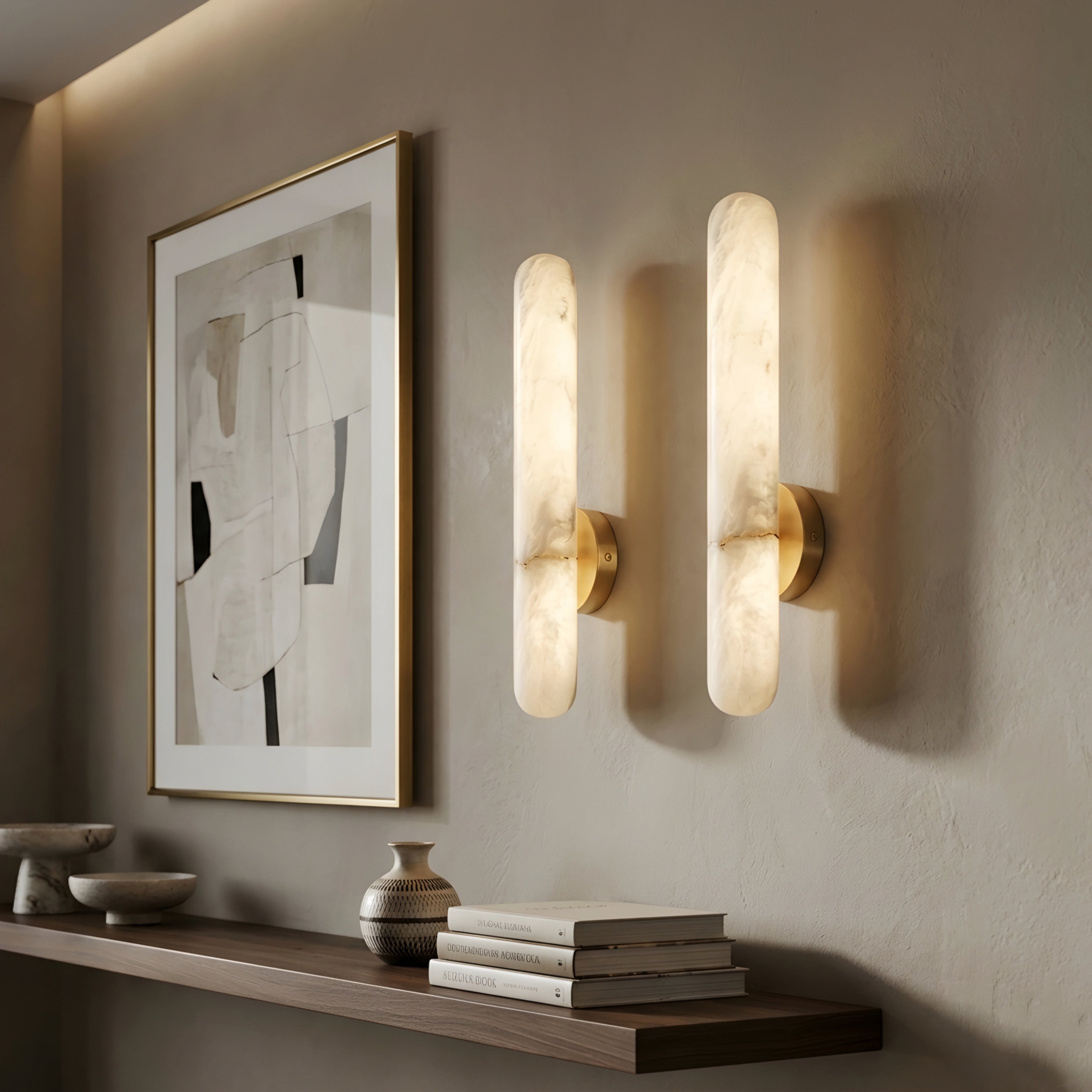 Valtora Marble Wall Sconce – Modern LED Cylinder Decorative Lighting Bedroom Living Room Bathroom