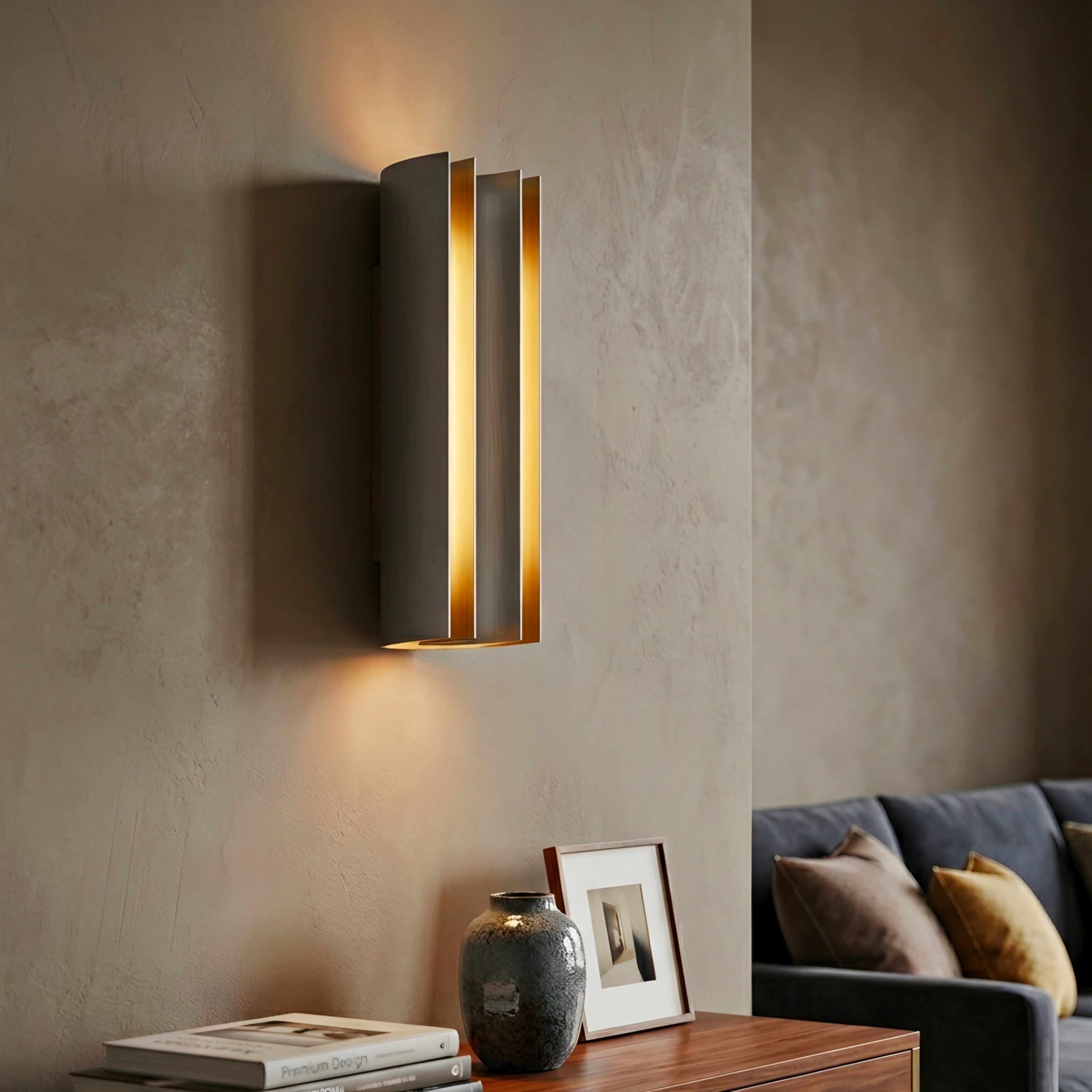 Stratum Vertical Wall Sconce – Modern Metal Decorative Lighting Fixture Living Room Bedroom