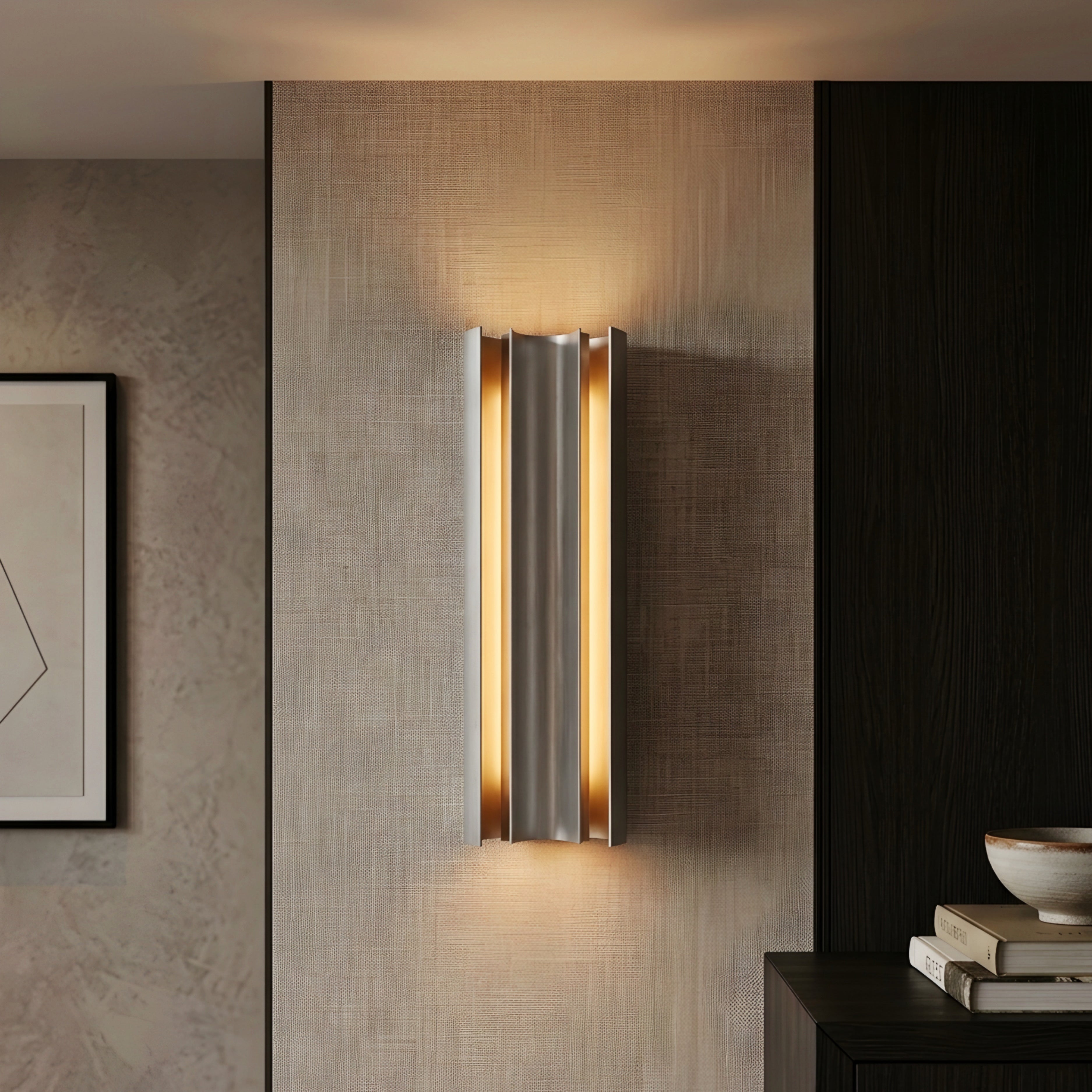 Stratum Vertical Wall Sconce – Modern Metal Decorative Lighting Fixture Living Room Bedroom
