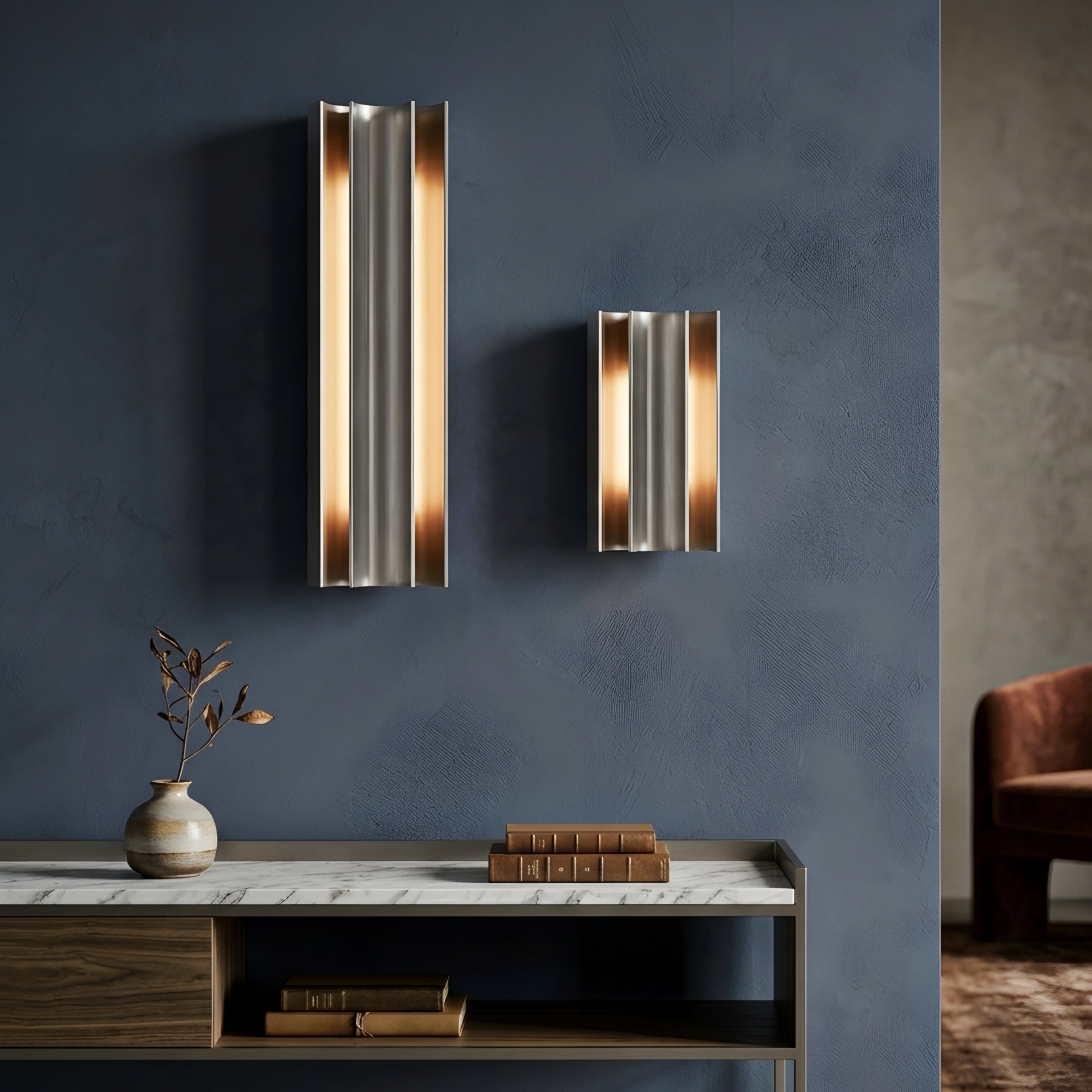 Stratum Vertical Wall Sconce – Modern Metal Decorative Lighting Fixture Living Room Bedroom