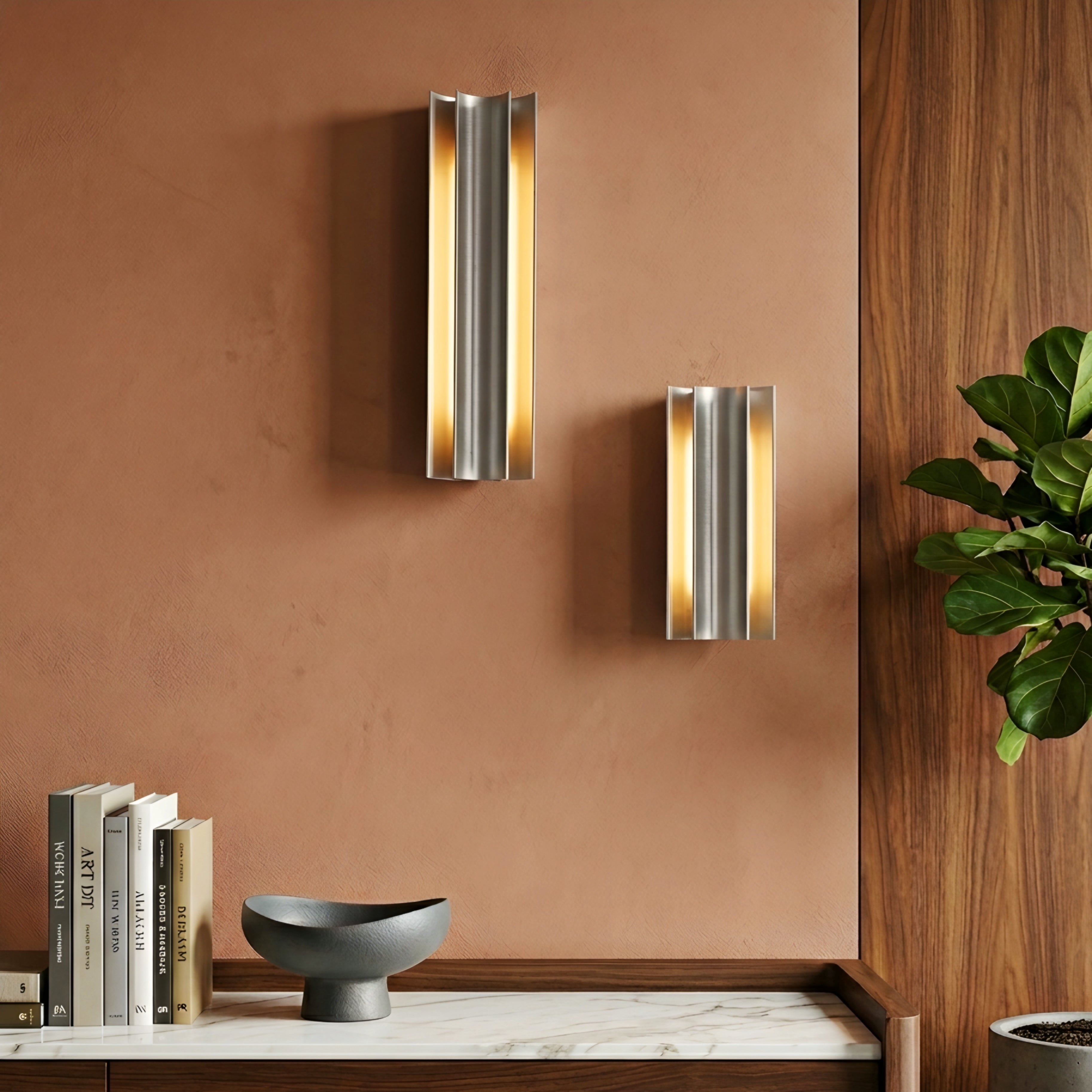 Stratum Vertical Wall Sconce – Modern Metal Decorative Lighting Fixture Living Room Bedroom