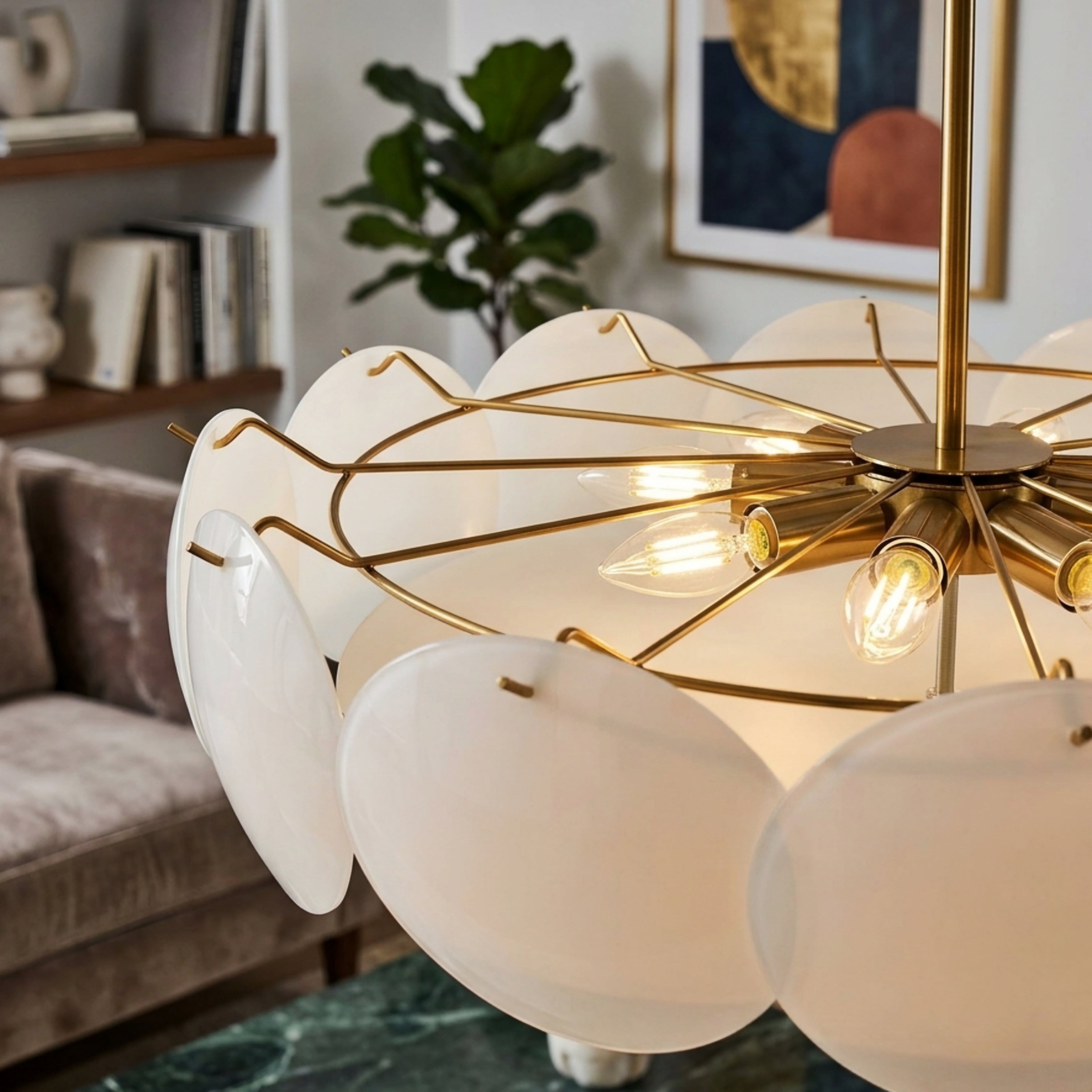 Nuvolux Cloud Pendant Light – Modern White Acrylic Ceiling Light Fixture Dining Room Bedroom Decorative Lighting