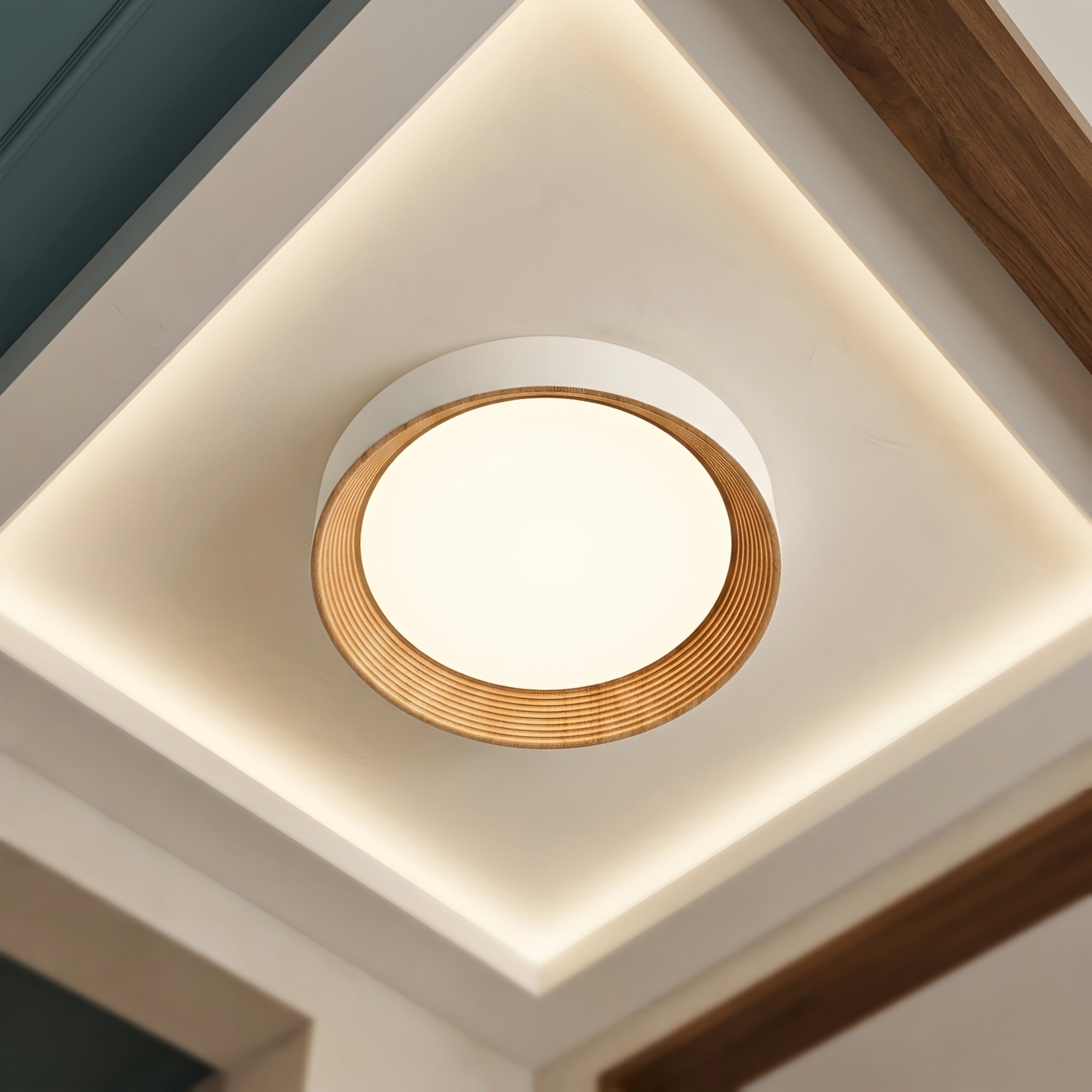 Straton Flush Mount Ceiling Light – LED Modern Round Decorative Lighting Bedroom Living Room