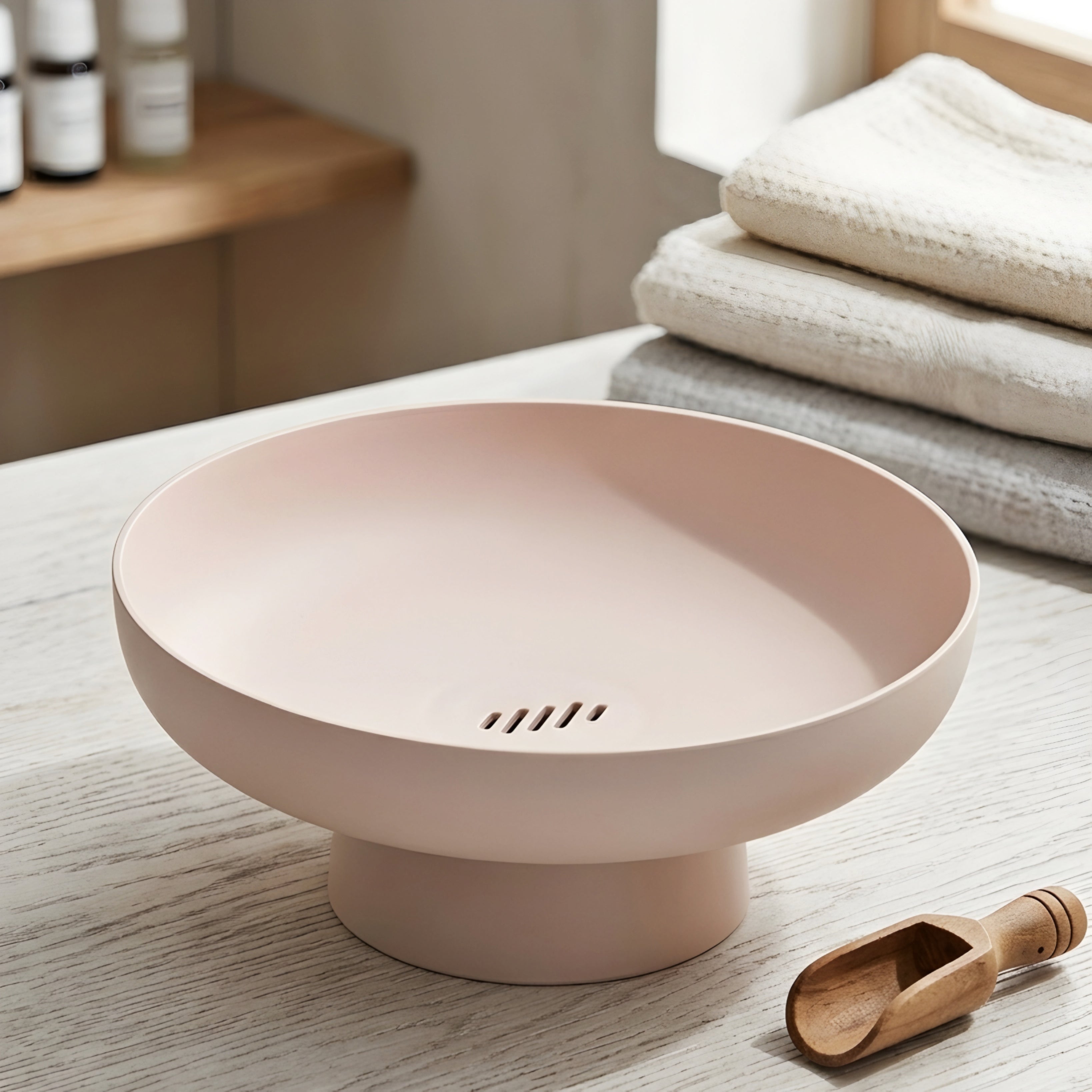 Ambrose Pedestal Fruit Bowl – Modern Ceramic Raised Serving Dish Kitchen Counter Decorative Storage